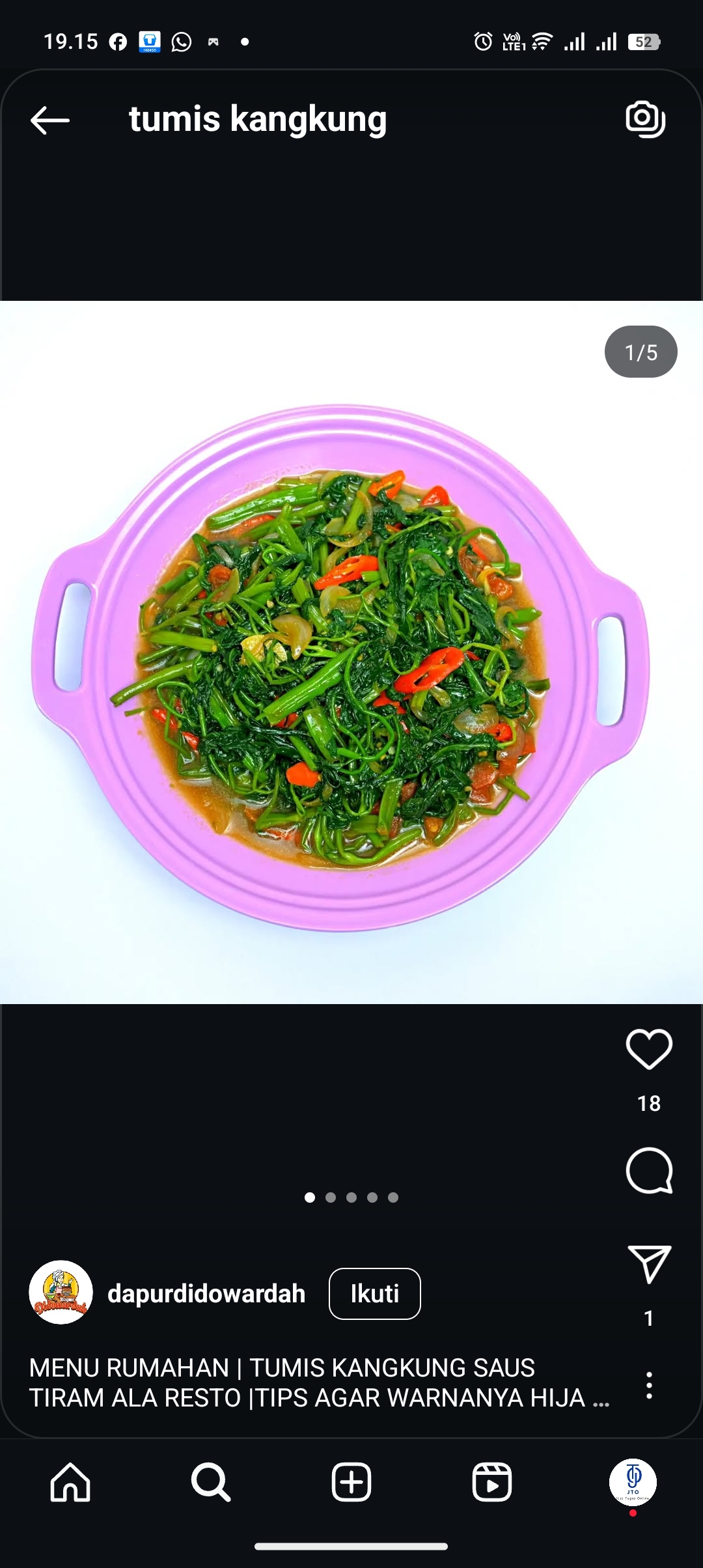 Resep Tumis kangkung super enak yang bikin nasi cepat habis