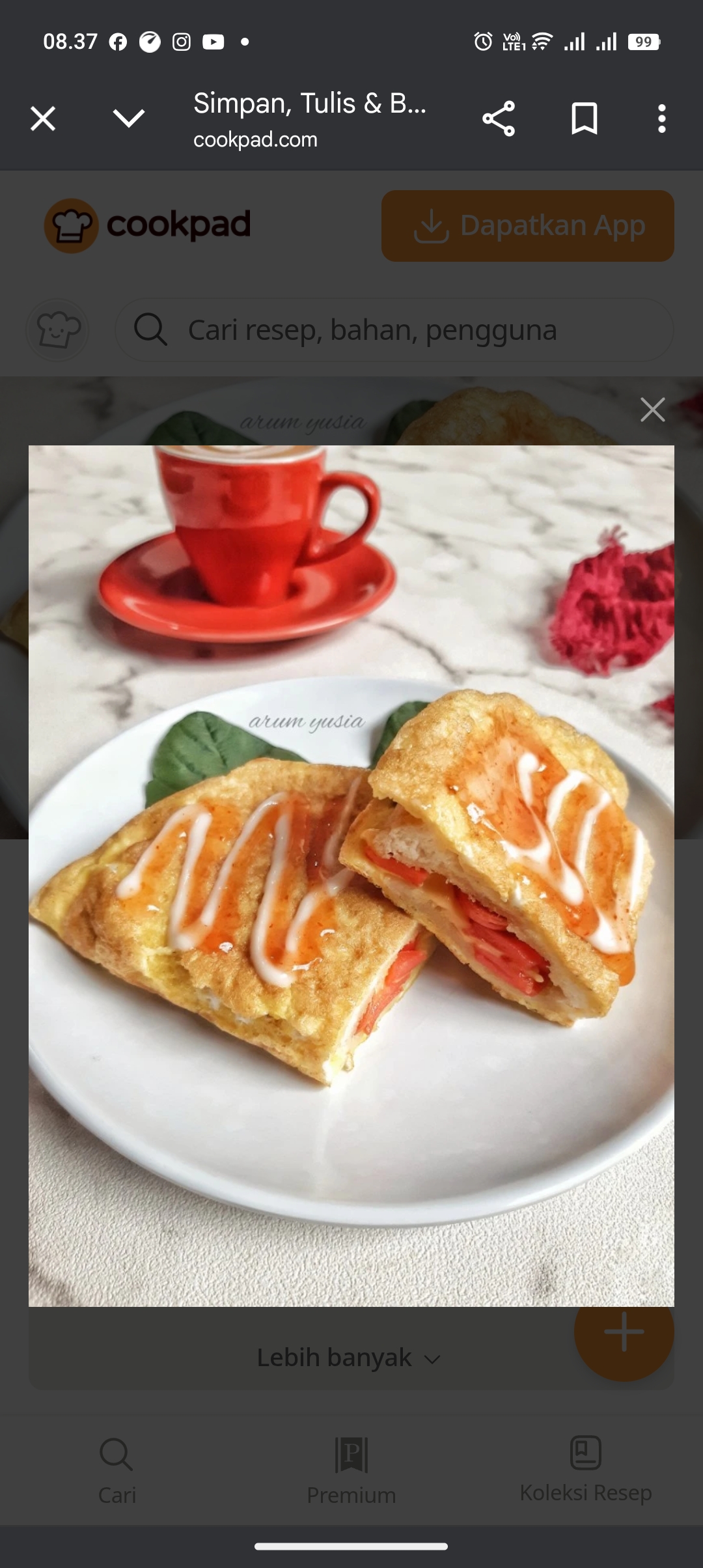Roti Telur Lipat Korea buat bekal anak