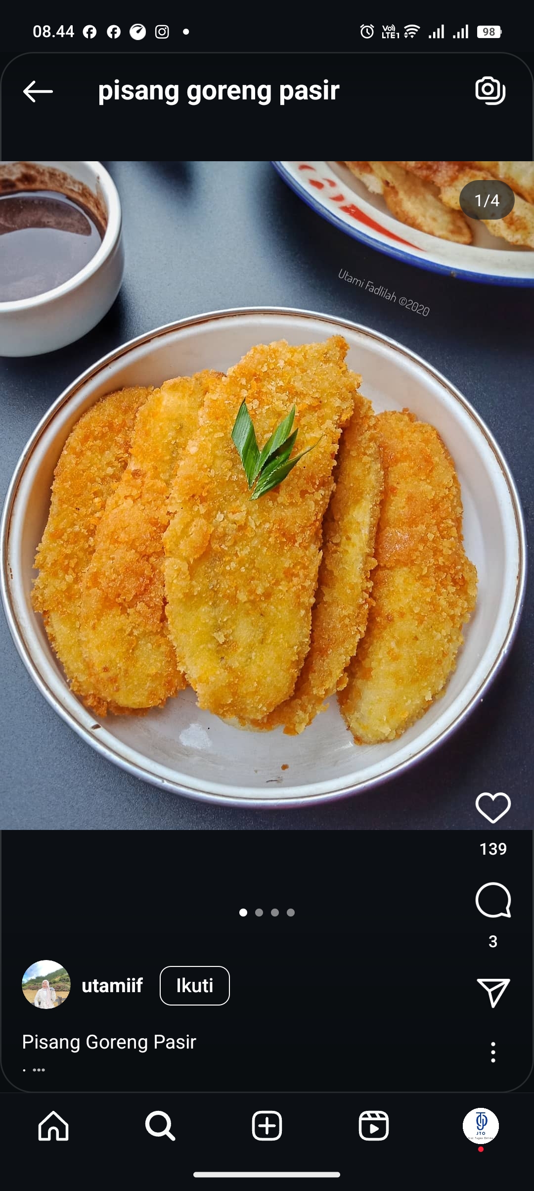 Resep Pisang Goreng Pasir