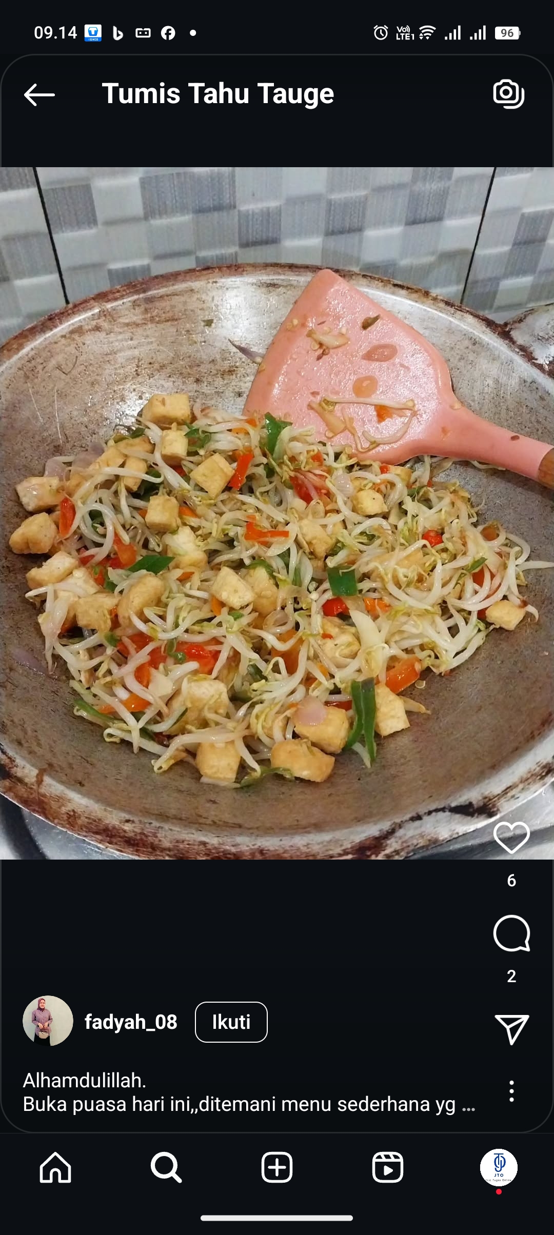 Tumis Tahu Tauge ala emak
