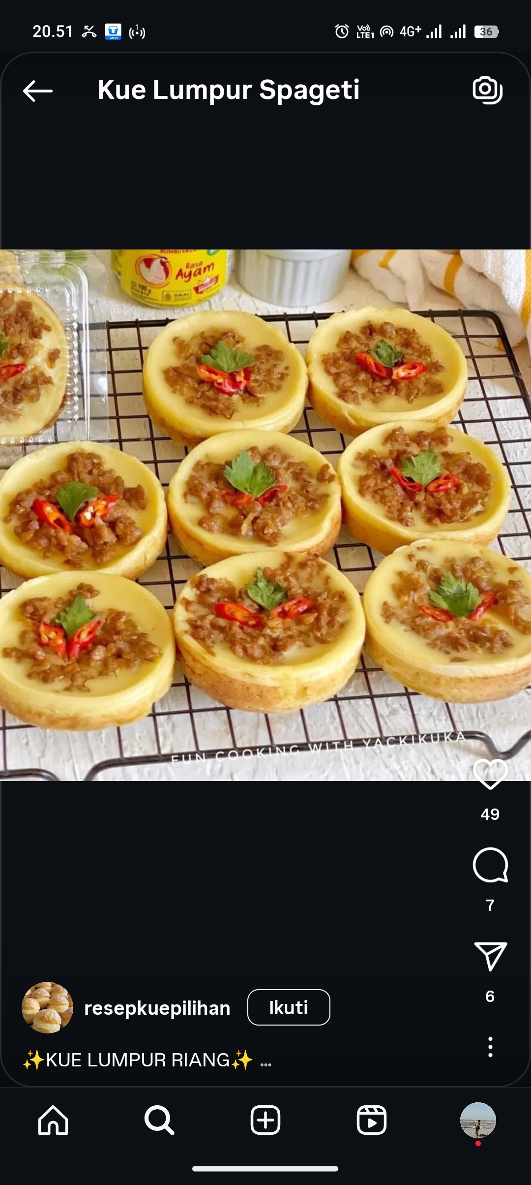 Kue Lumpur Spageti yang unik
