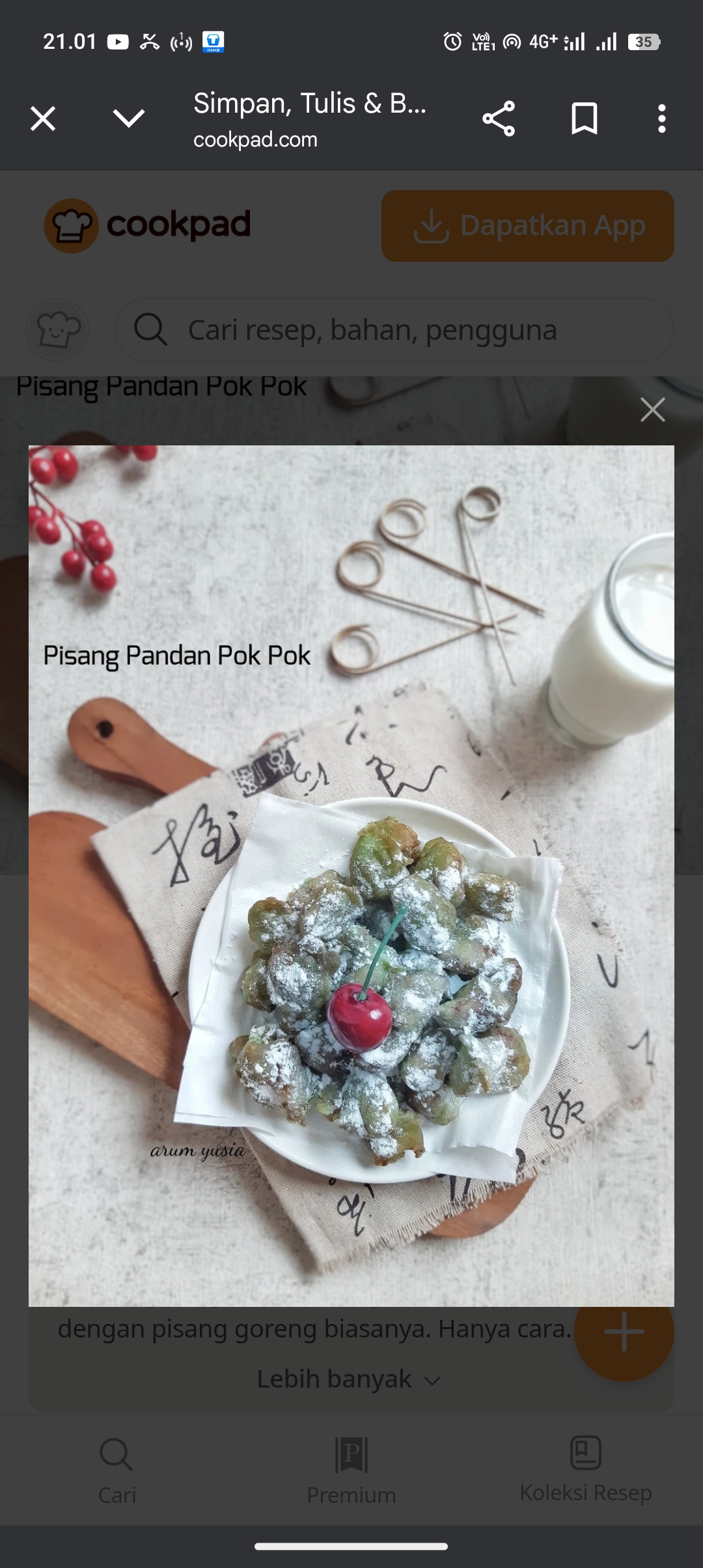Pisang Pandan Pok Pok paling nikmat