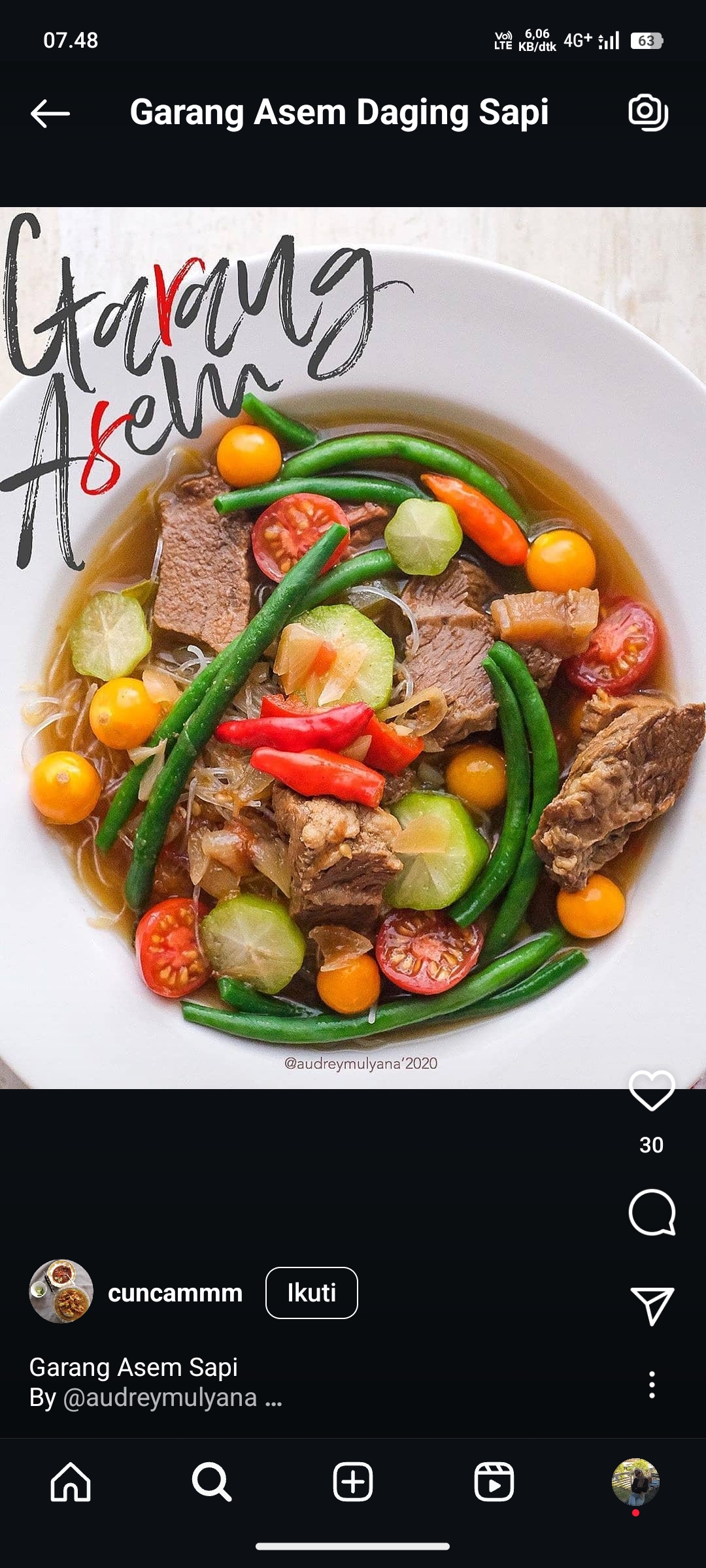 Garang Asem Daging Sapi
