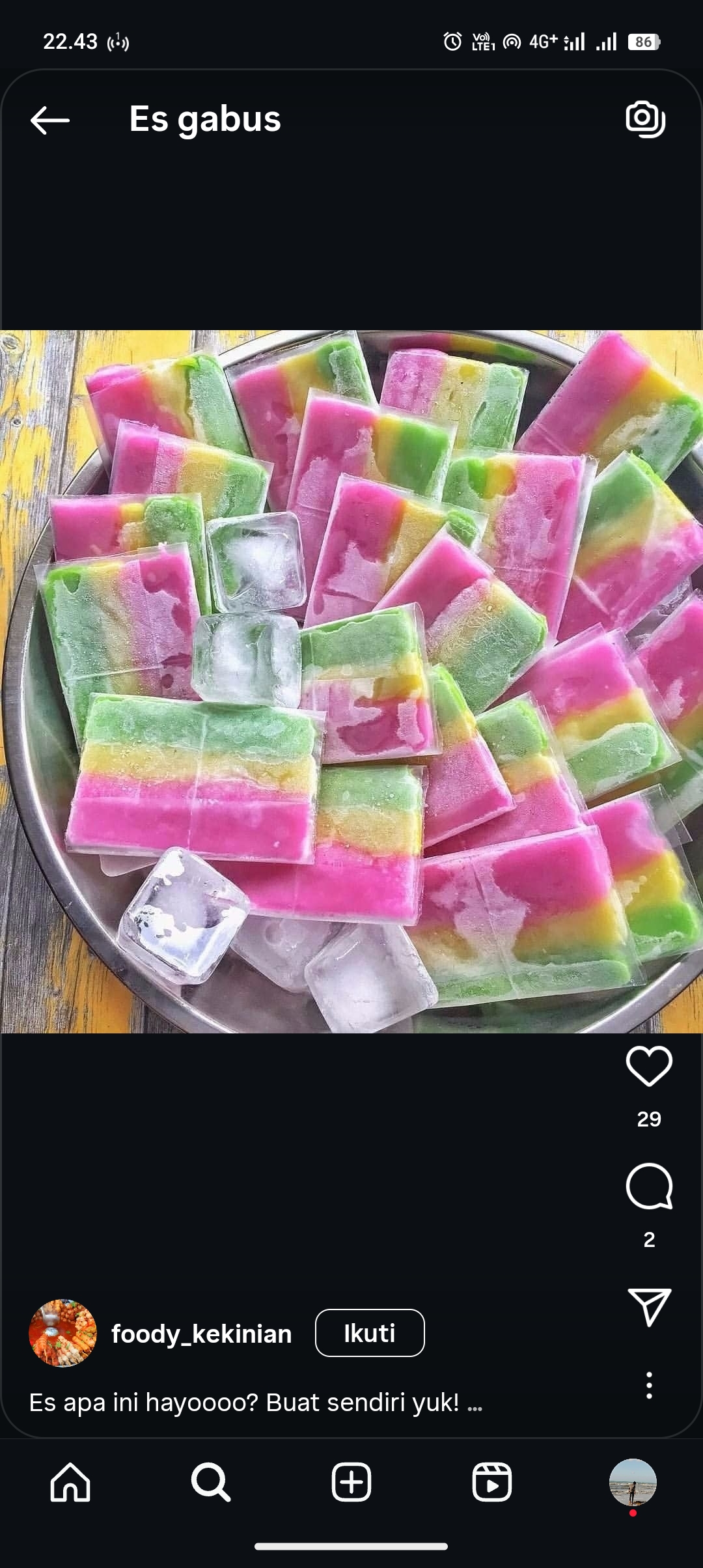 Resep es Gabus Jadul super bikin nostalgia