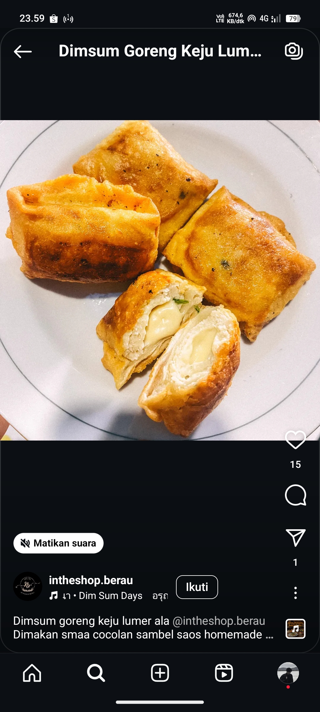 Dimsum Goreng Keju Lumer