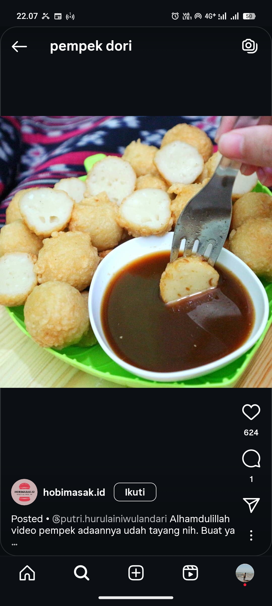 Ilustrasi pempek dos yang bikin ketagihan