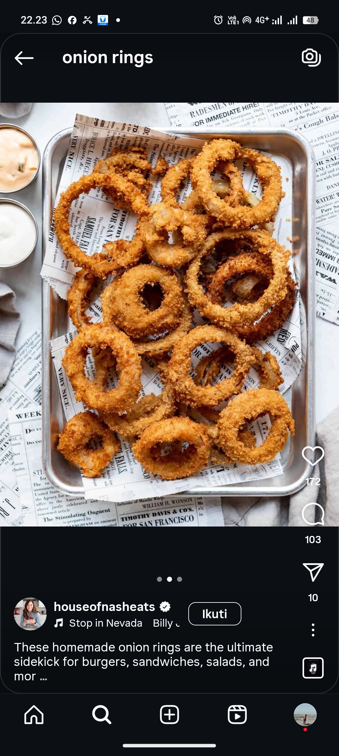 Onion Rings dari bawang bombay