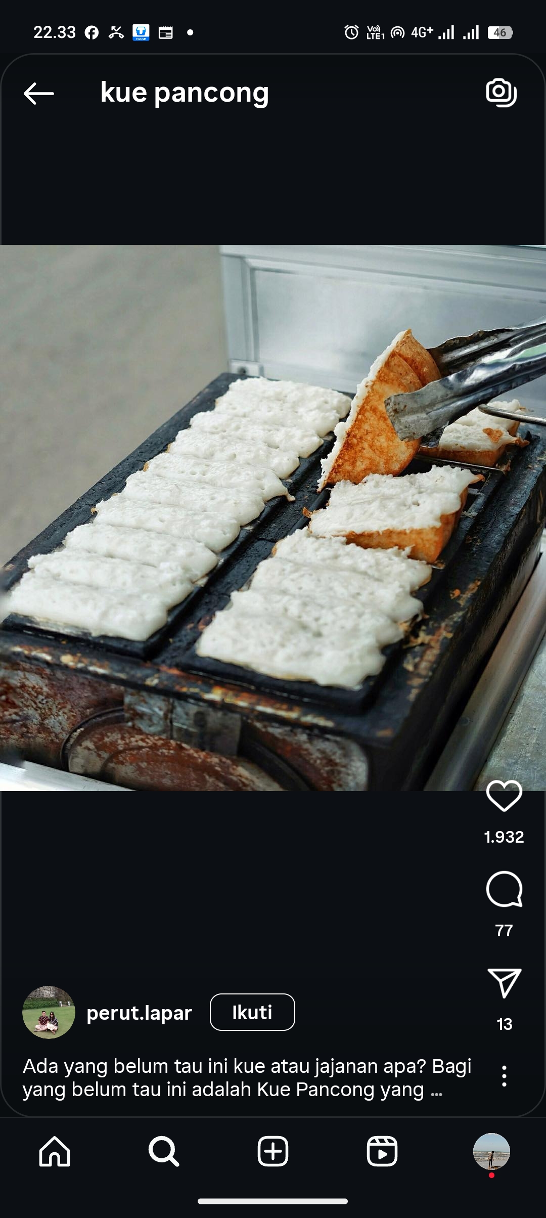 Bikin sendiri kue pancong di rumah