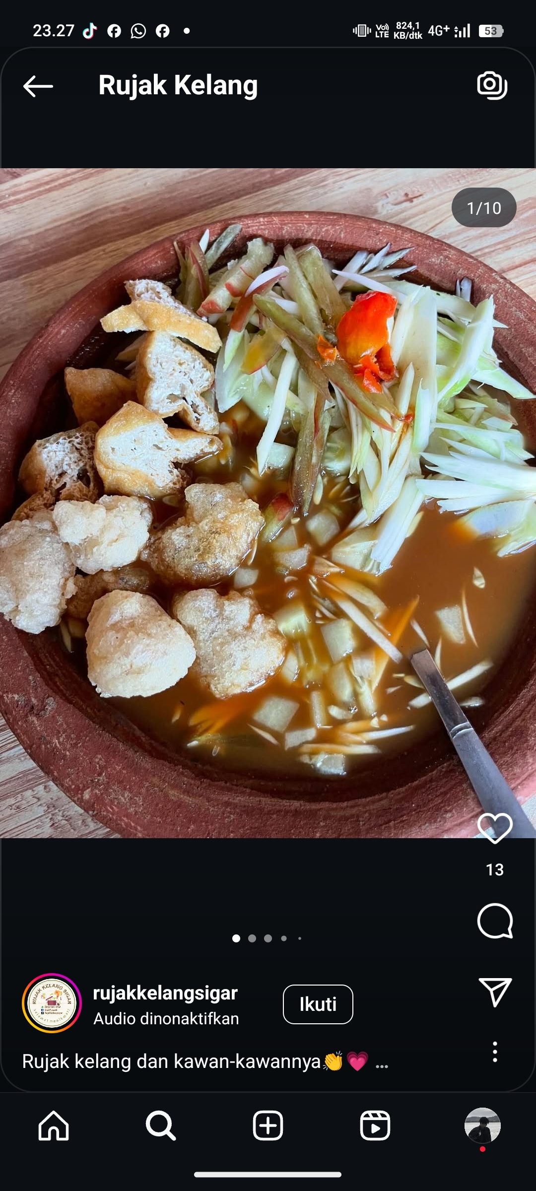 Rujak Kelang ala Muncar Banyuwangi