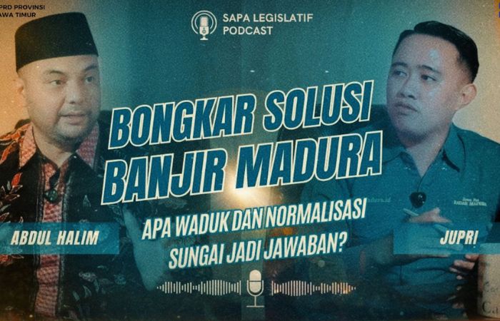 Masalah banjir yang makin masif di Pulau Madura menjadi perhatian serius Abdul Halim, SH, MH, Ketua Komisi D DPRD Jawa Timur. (RadarMaduraTV)