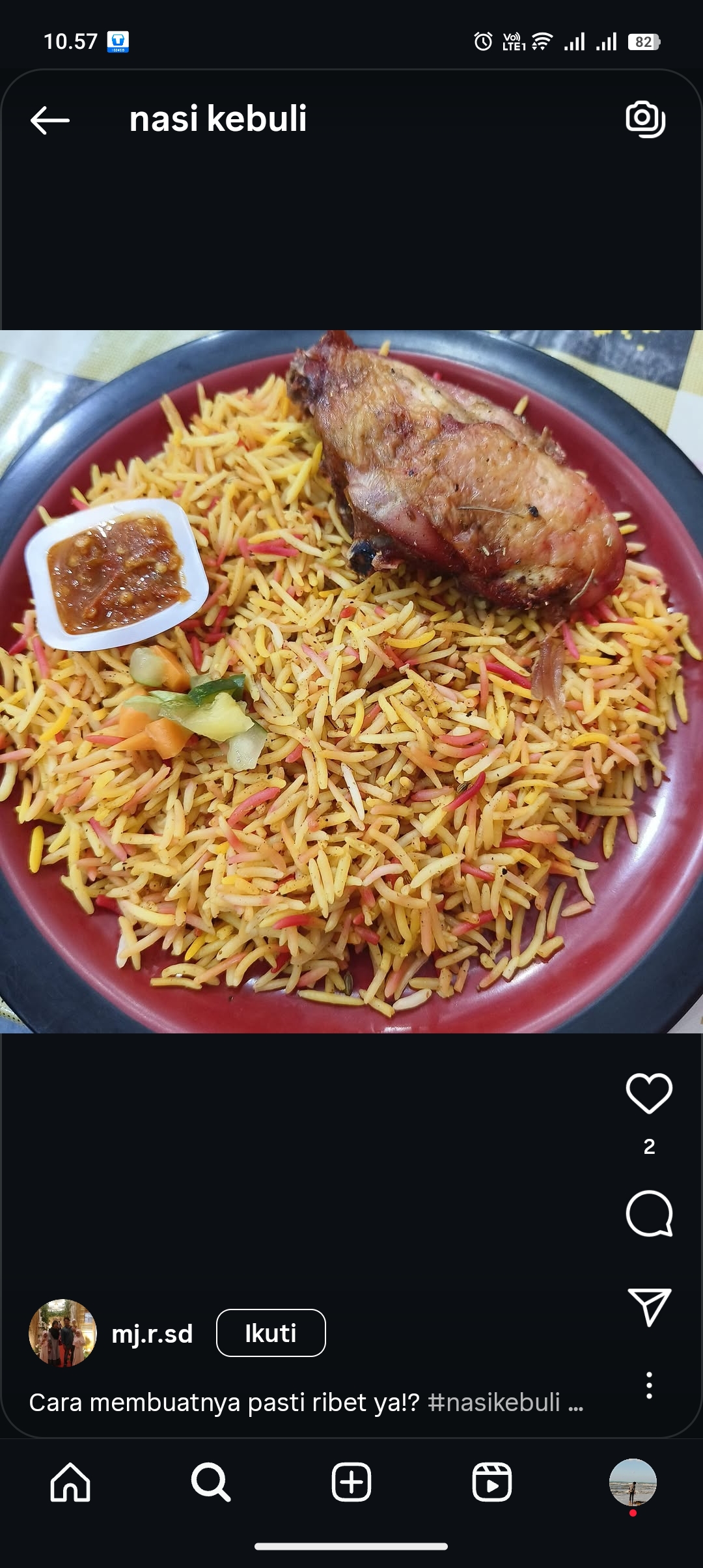 Buat nasi kebuli buat menikmati akhir pekan bareng keluarga