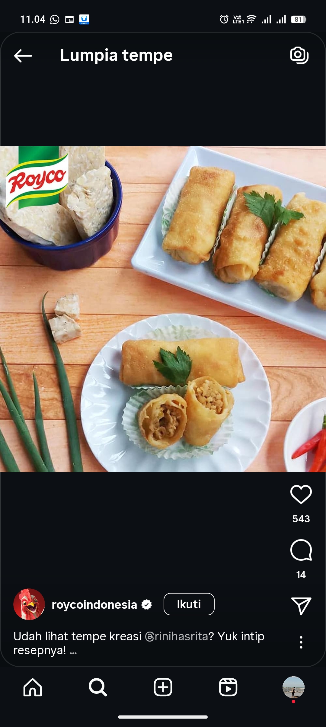Resep Lumpia Tempe yang unik dan sederhana