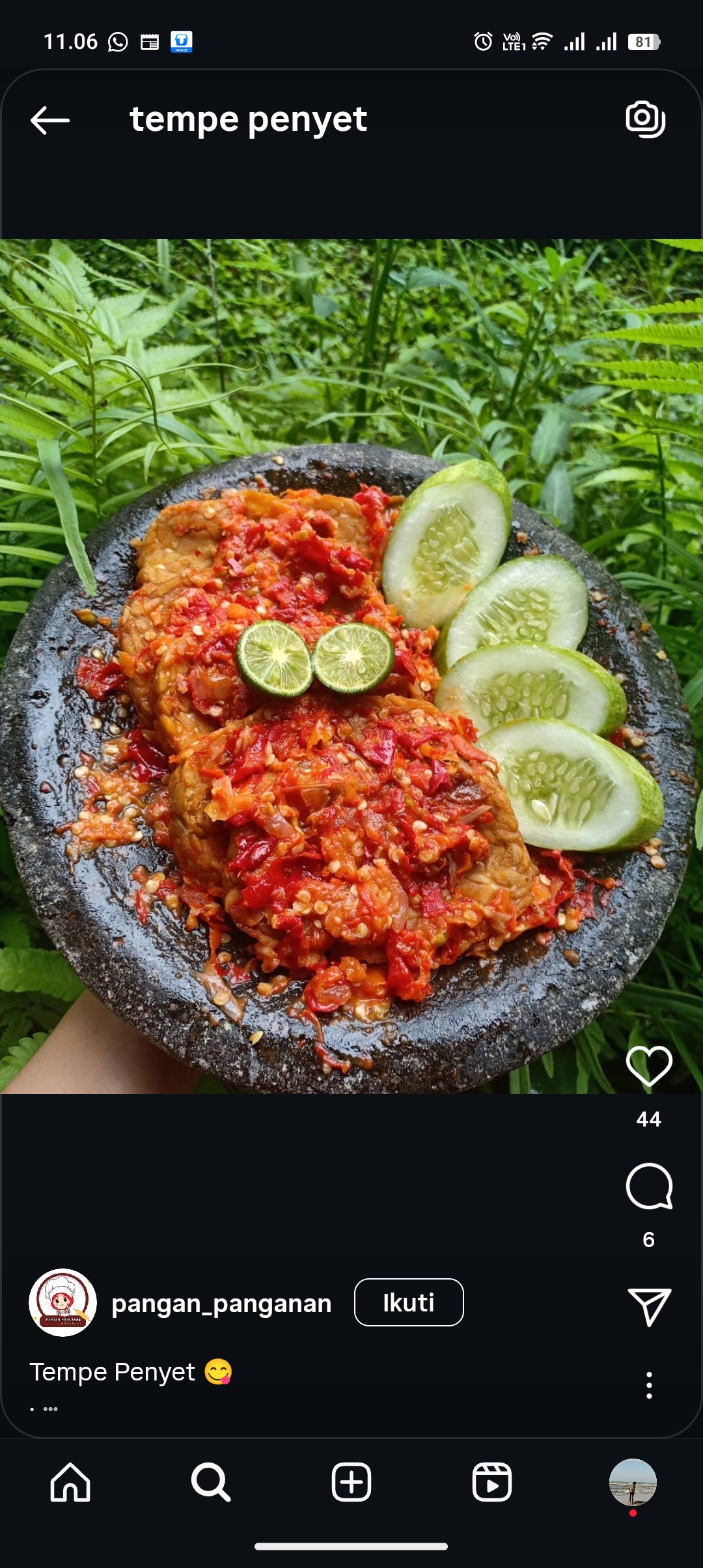Tempe penyet yang bikin nasi cepat habis