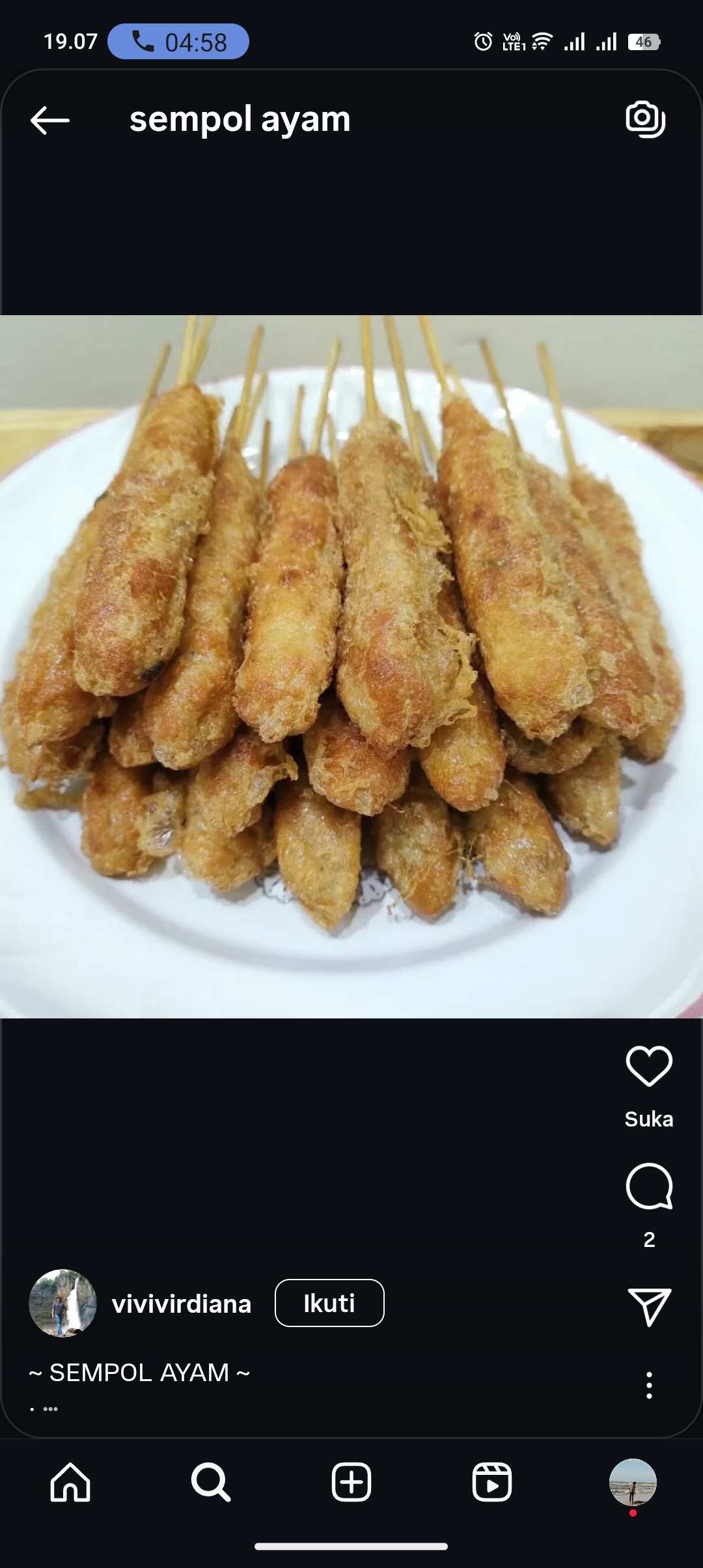 Sempol ayam yang enak banget buat ngemil