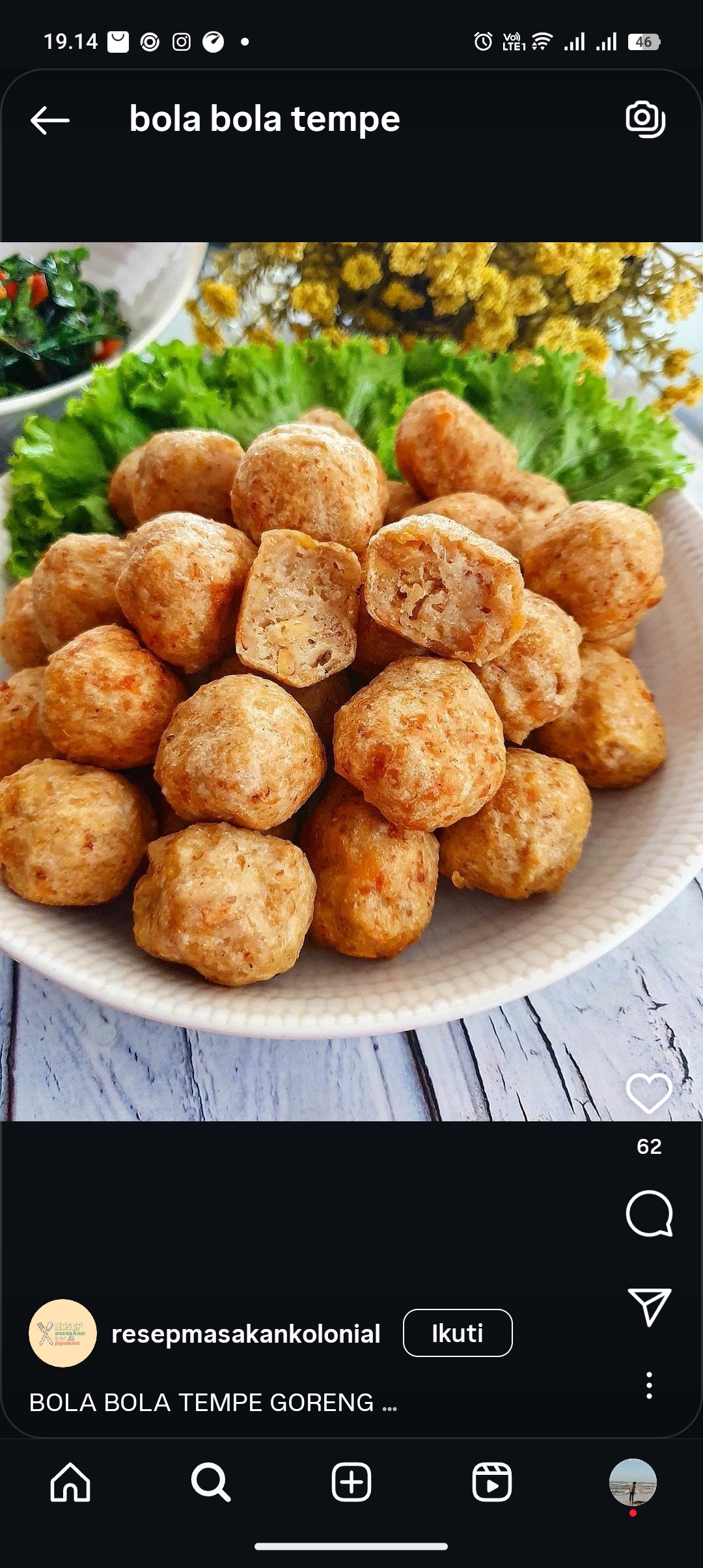 Resep bola-bola tempe sisa