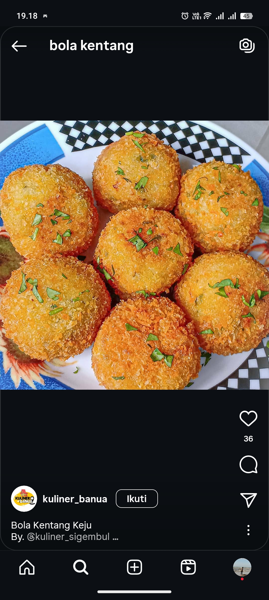 Resep bola kentang super enak