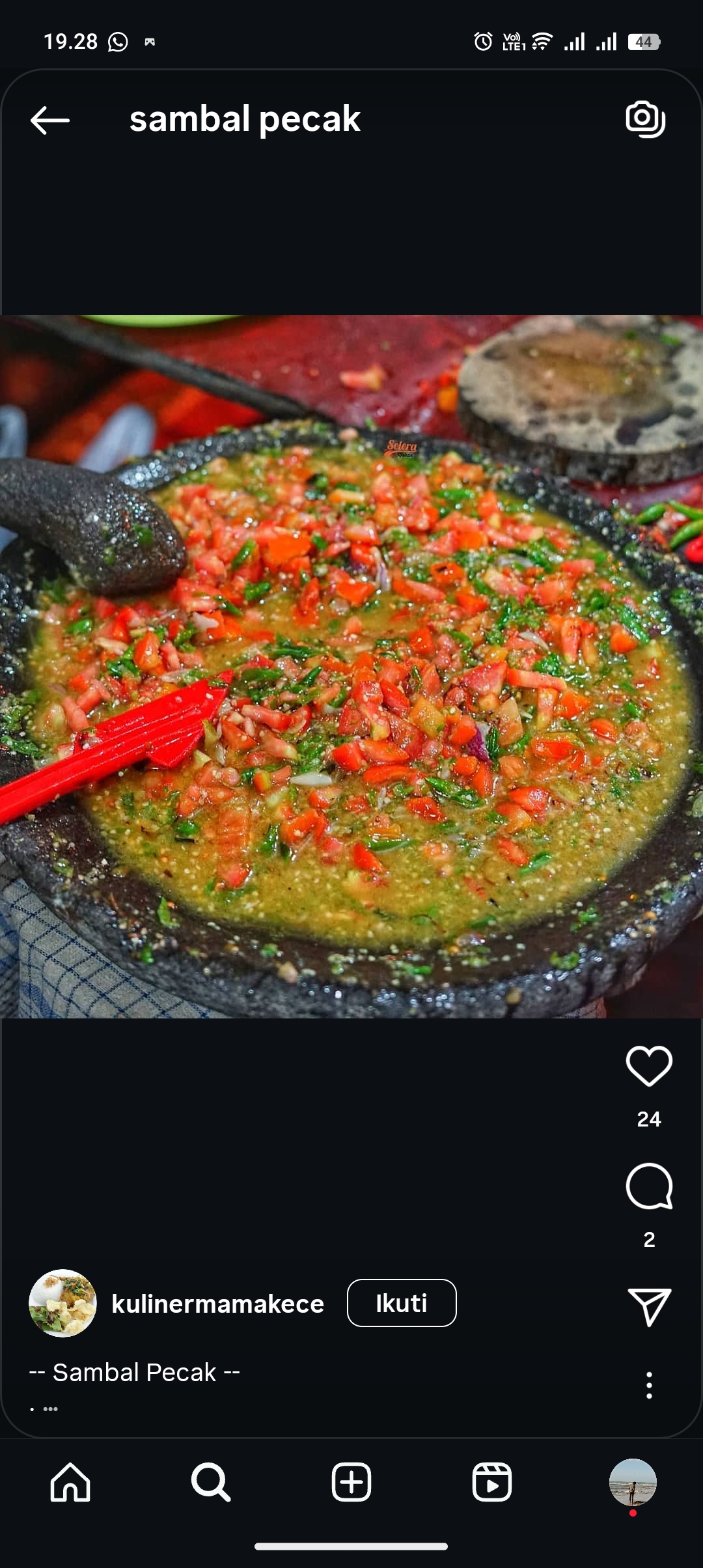 Sambal pecak yang bikin nasi cepat habis