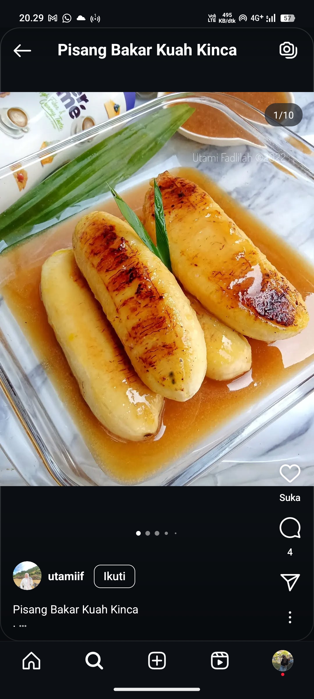 Pisang Bakar Kuah Kinca