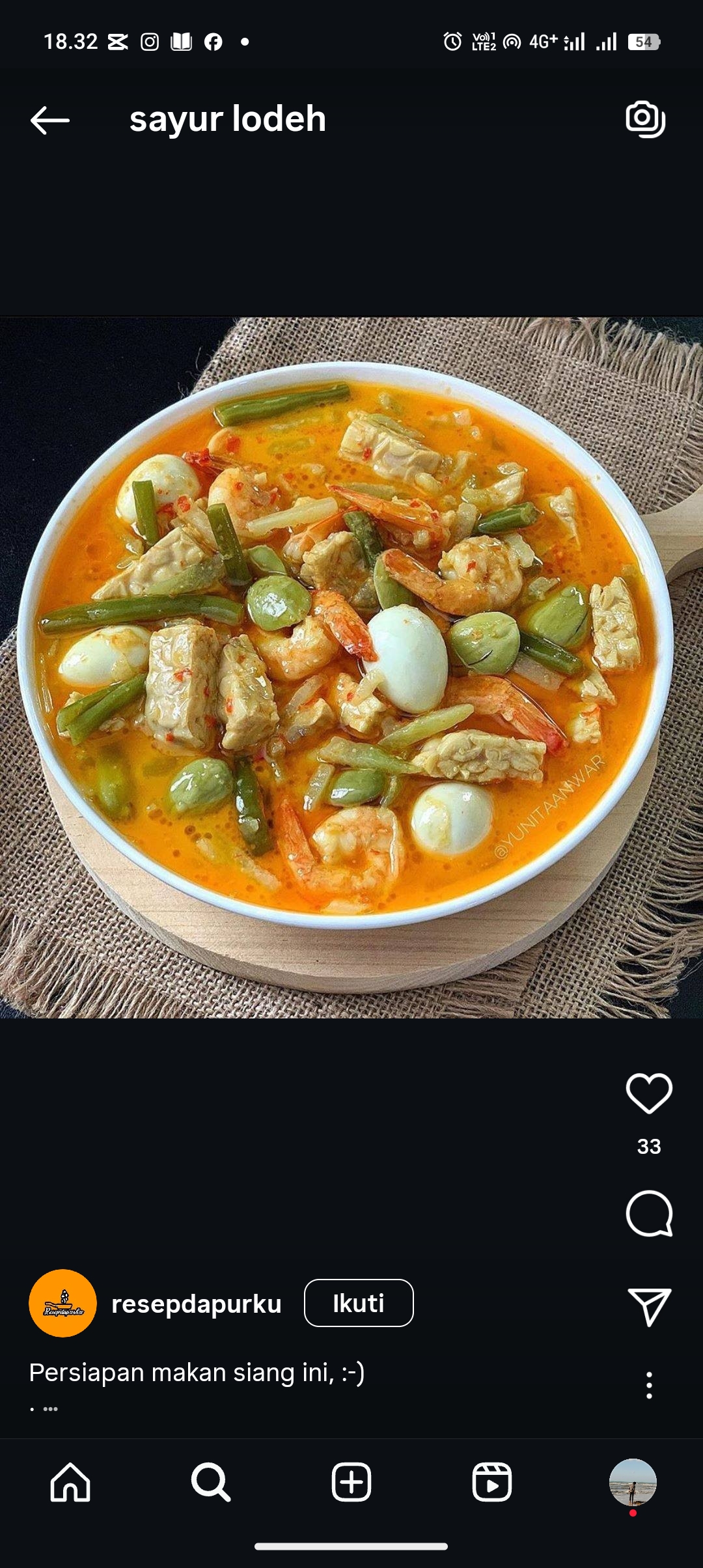 Bikin sayur lodeh biar nasi gak ada sisa