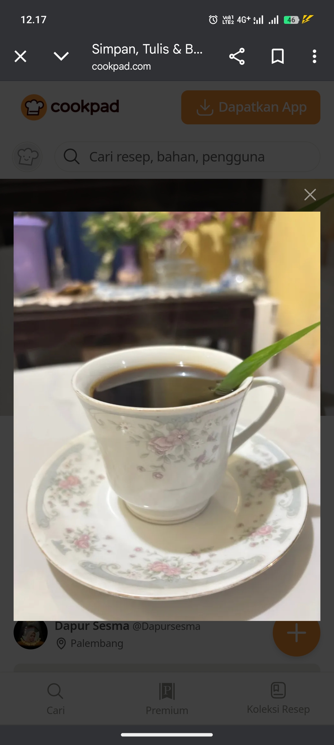 Secangkir kopi jahe betawi