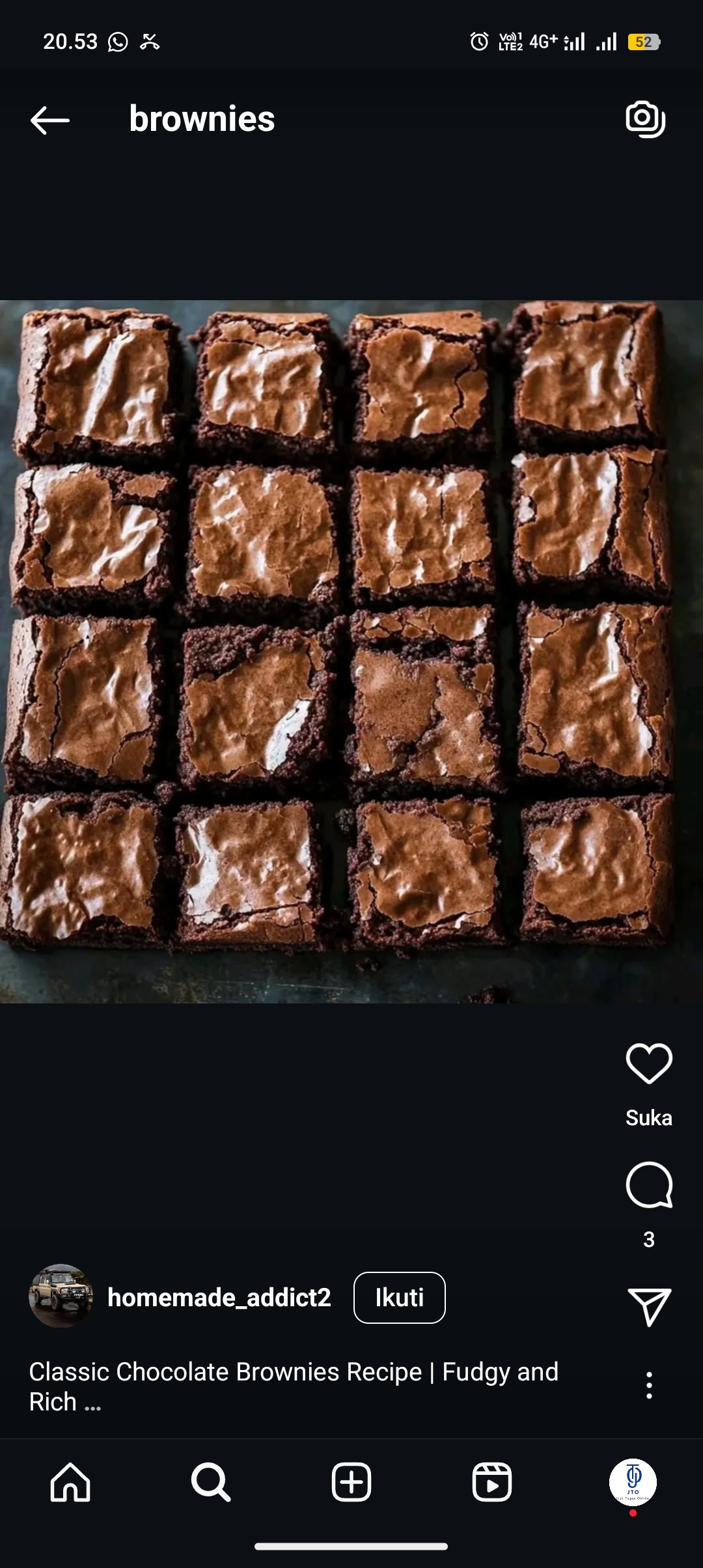 Brownies kukus yang mudah