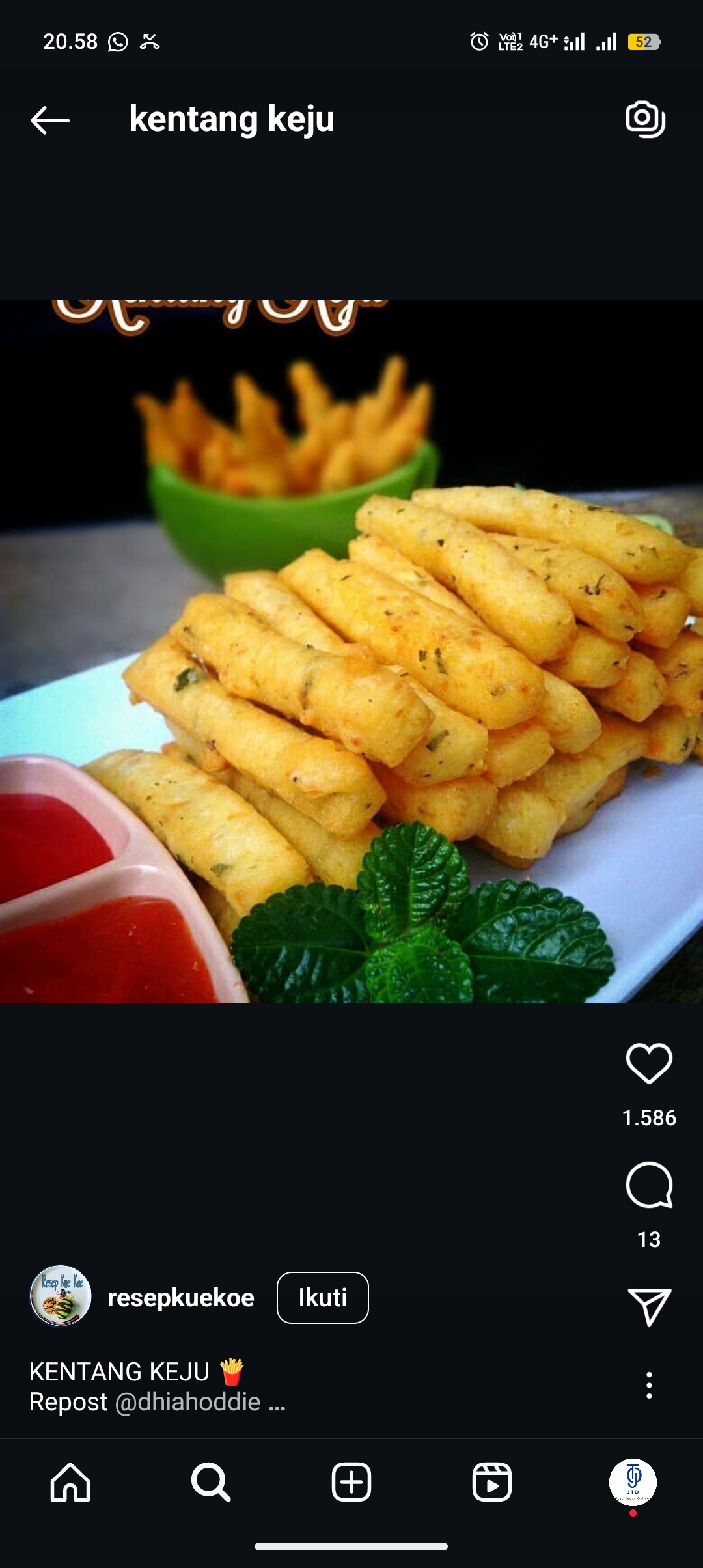 Kentang keju paling enak buat ngemil