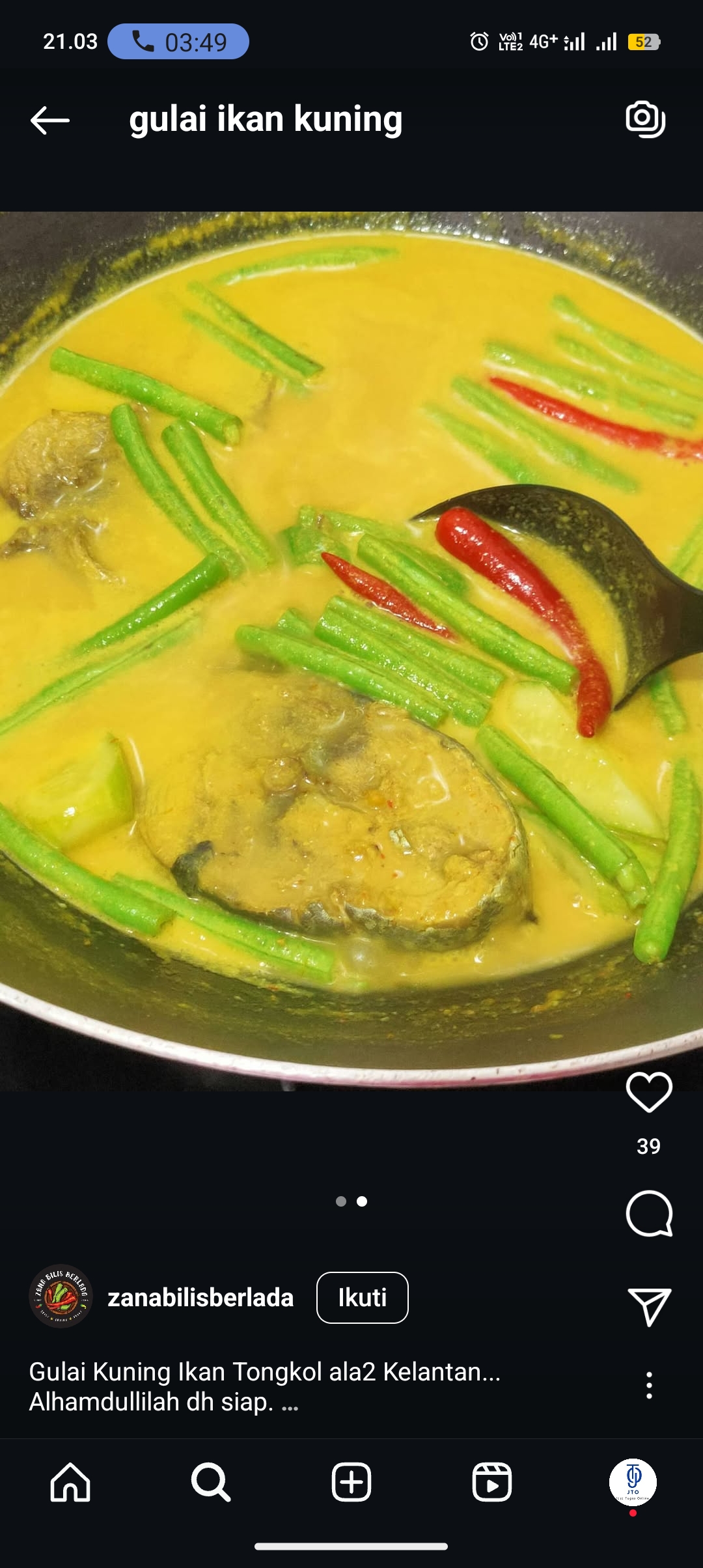Resep Gulai Kuning Ikan