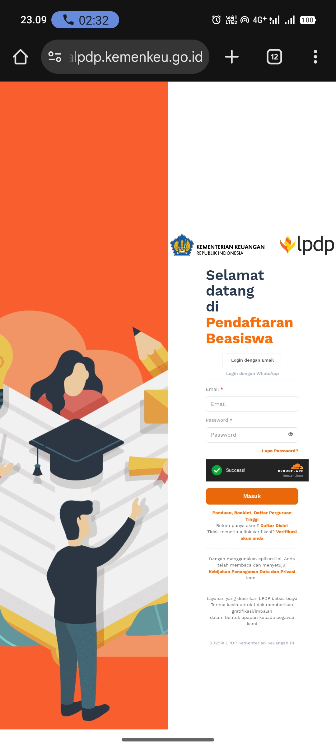 Ilustrasi pendaftaran LPDP Tahap 2 Tahun 2025