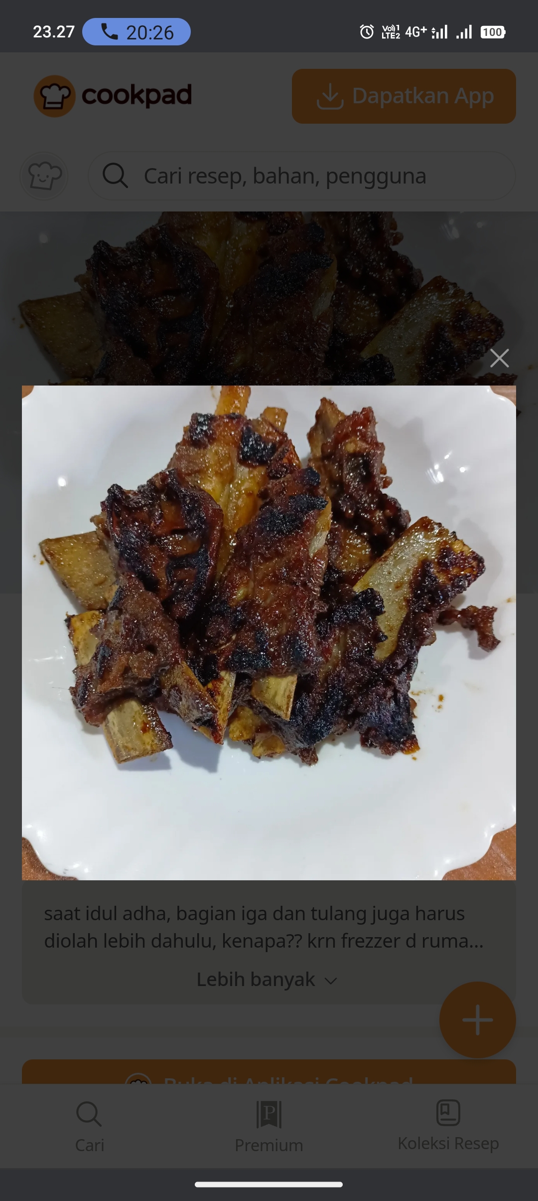 Iga bakar manis