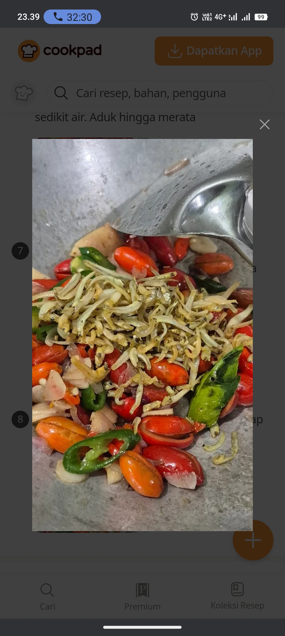 Tumis Kulit Melinjo Teri Medan.