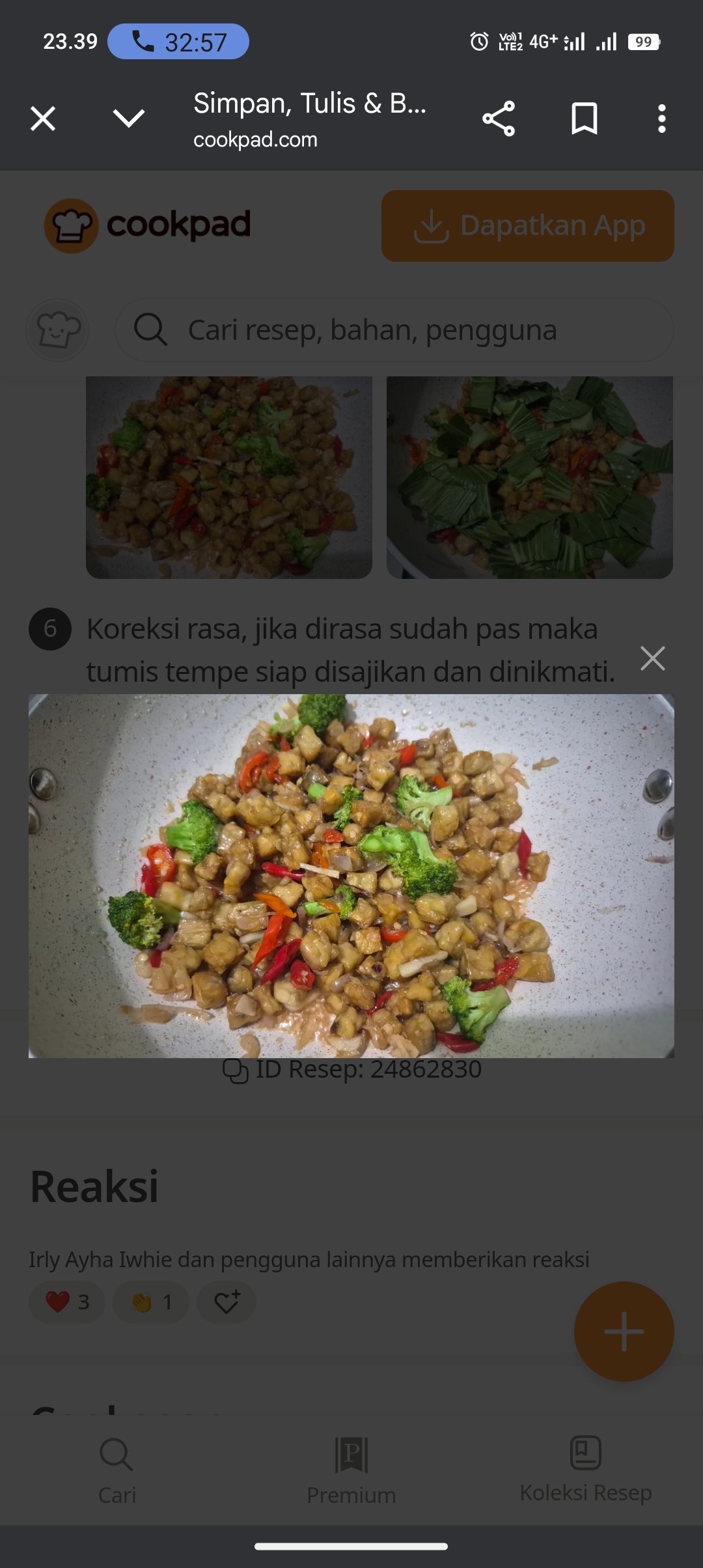 Resep tumis tempe brokoli