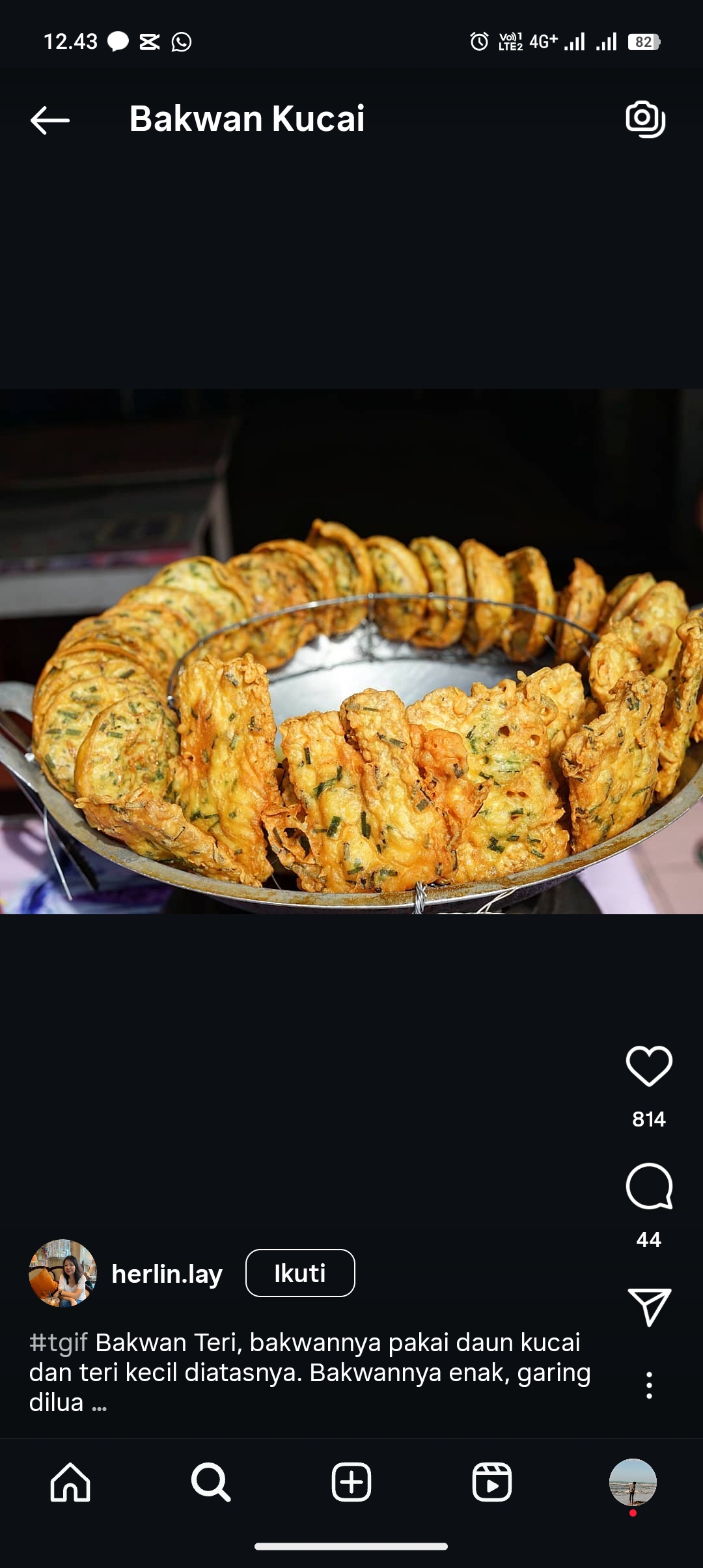 Bakwan Kucai khas Pontianak