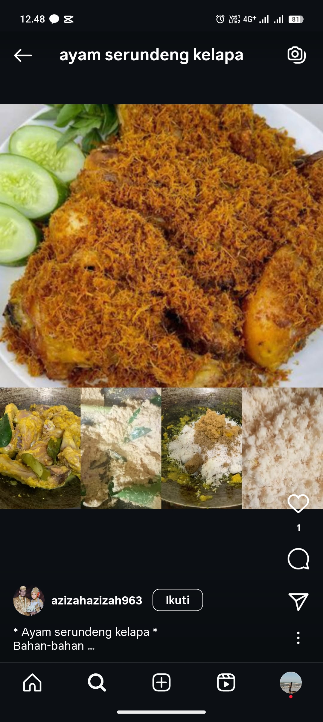 Cara membuat ayam serundeng kelapa