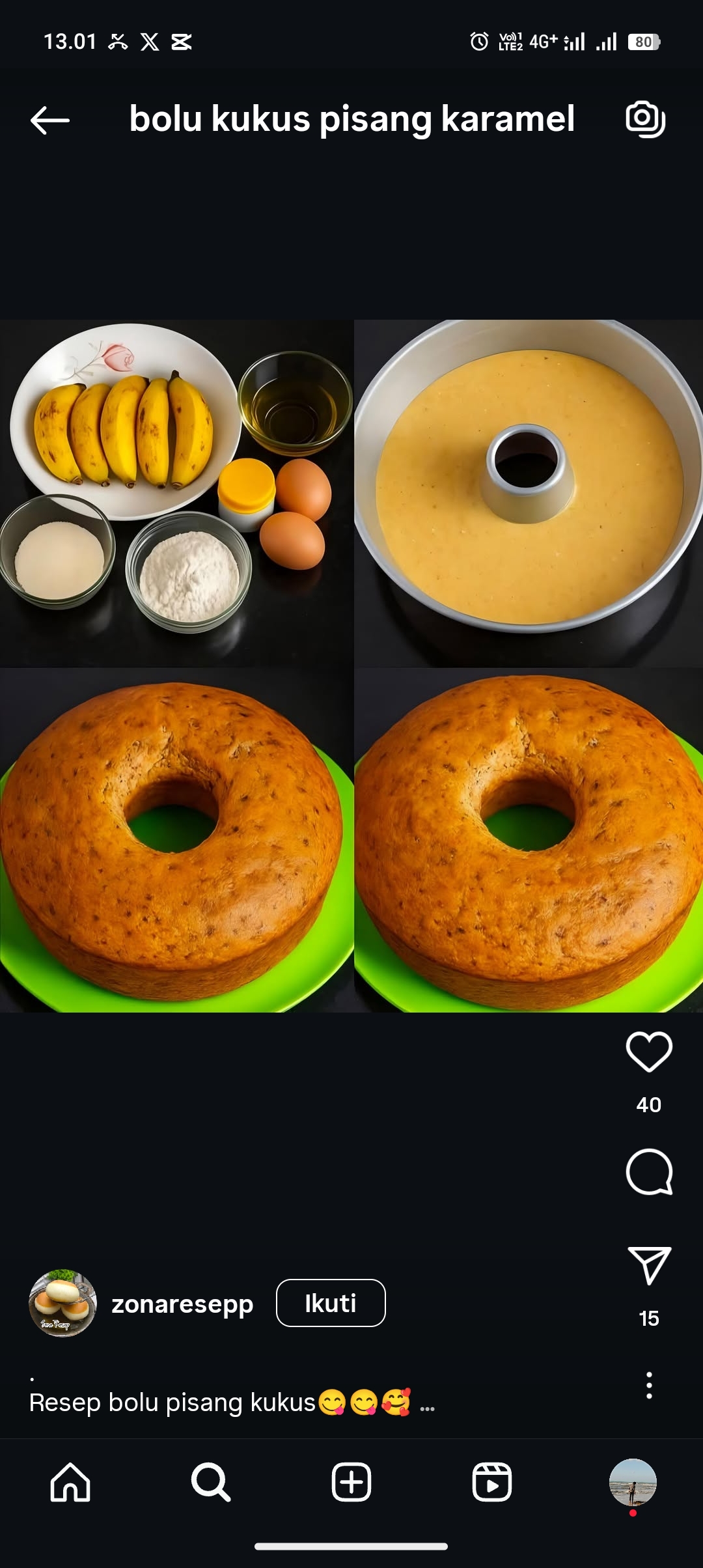 resep bolu pisang kukus sederhana