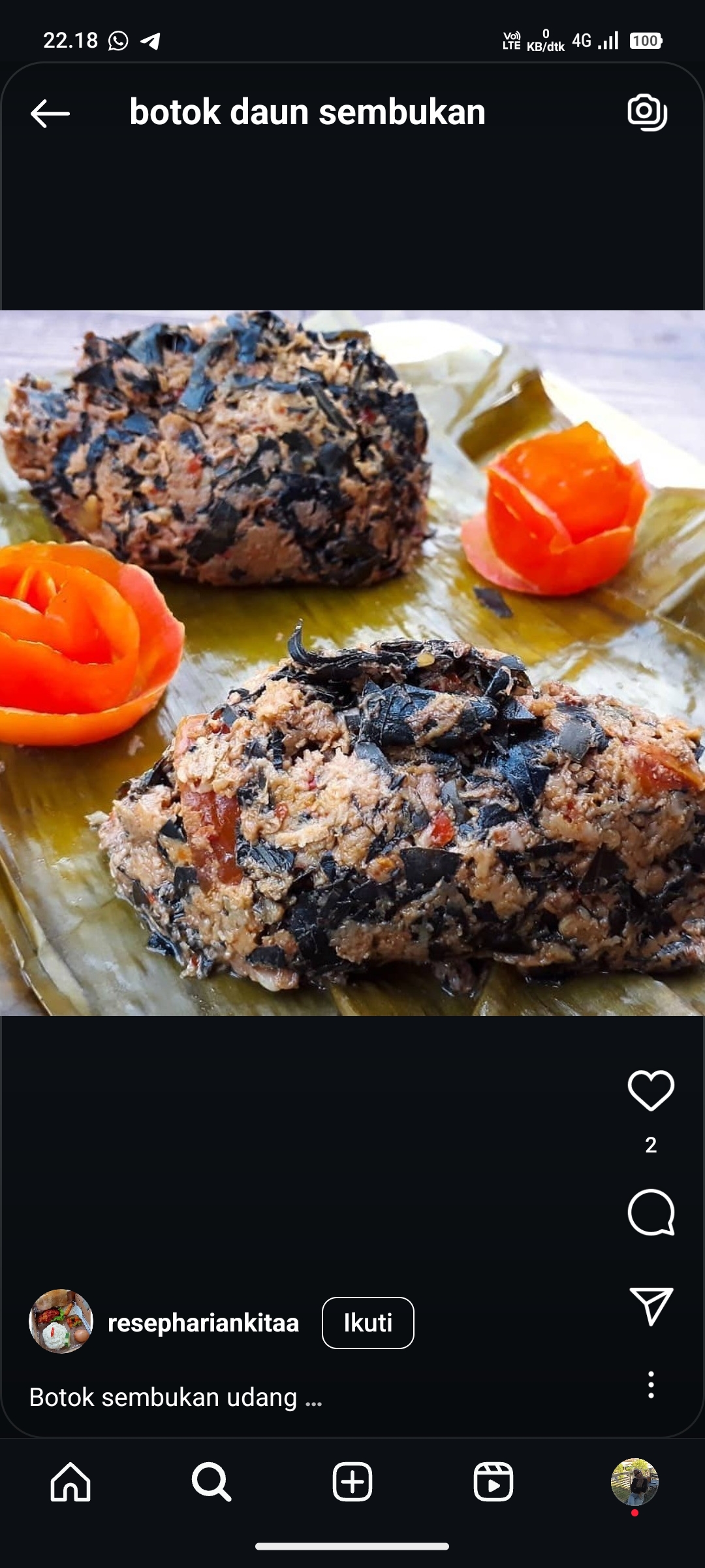 Bothok Daun Sembukan