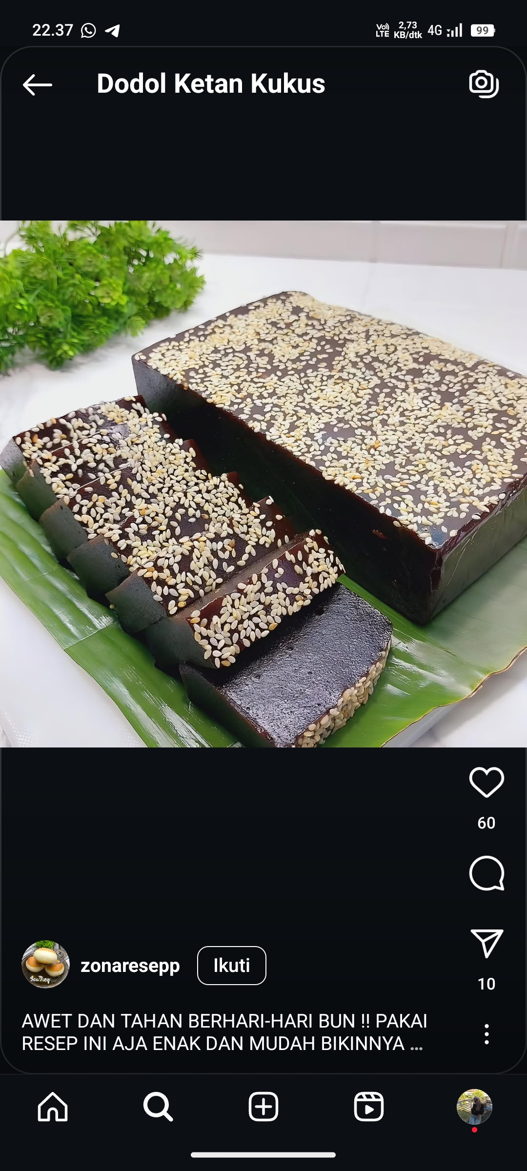 Dodol Ketan Kukus