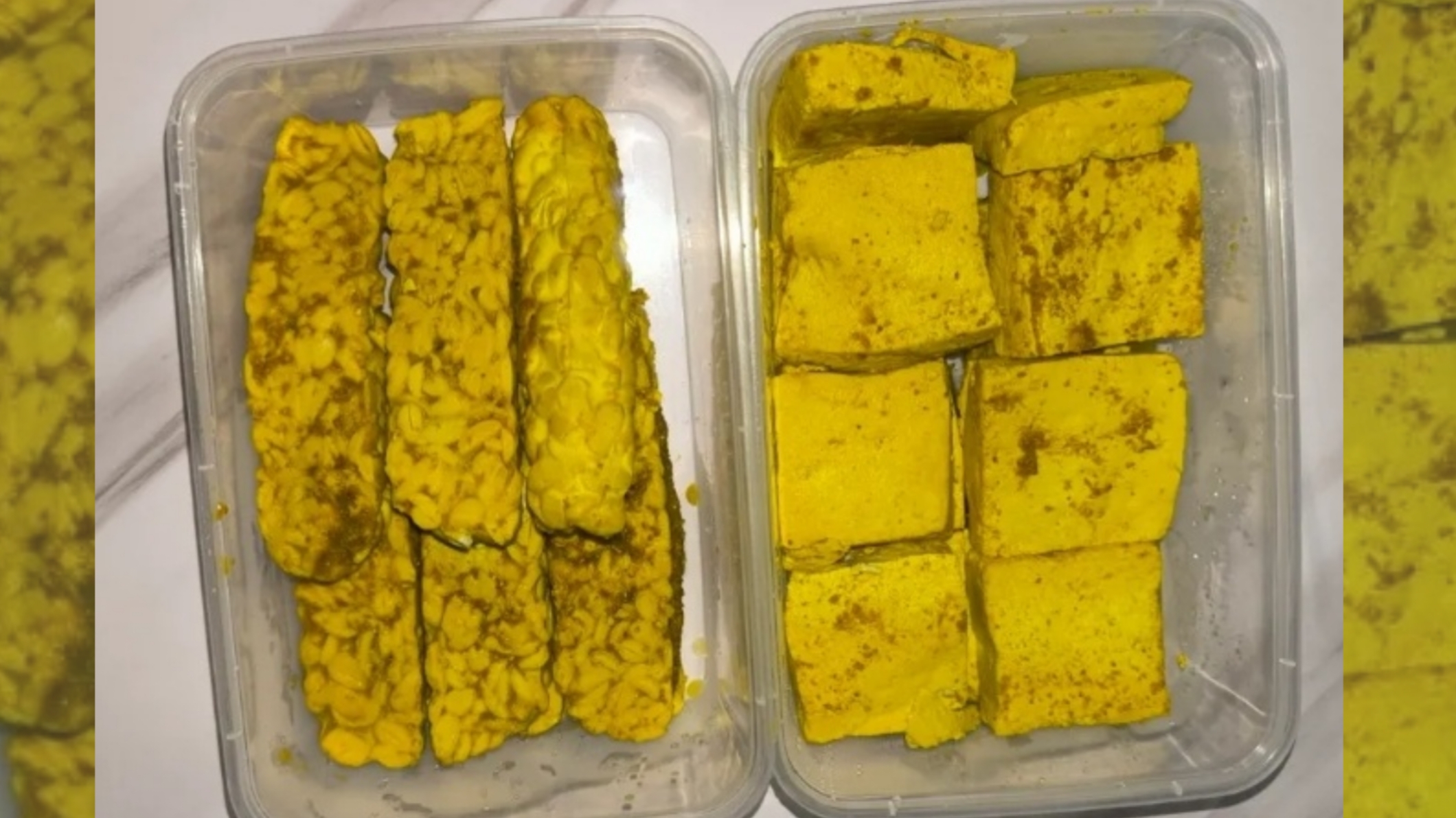 Ilustrasi Tahu Tempe Marinasi