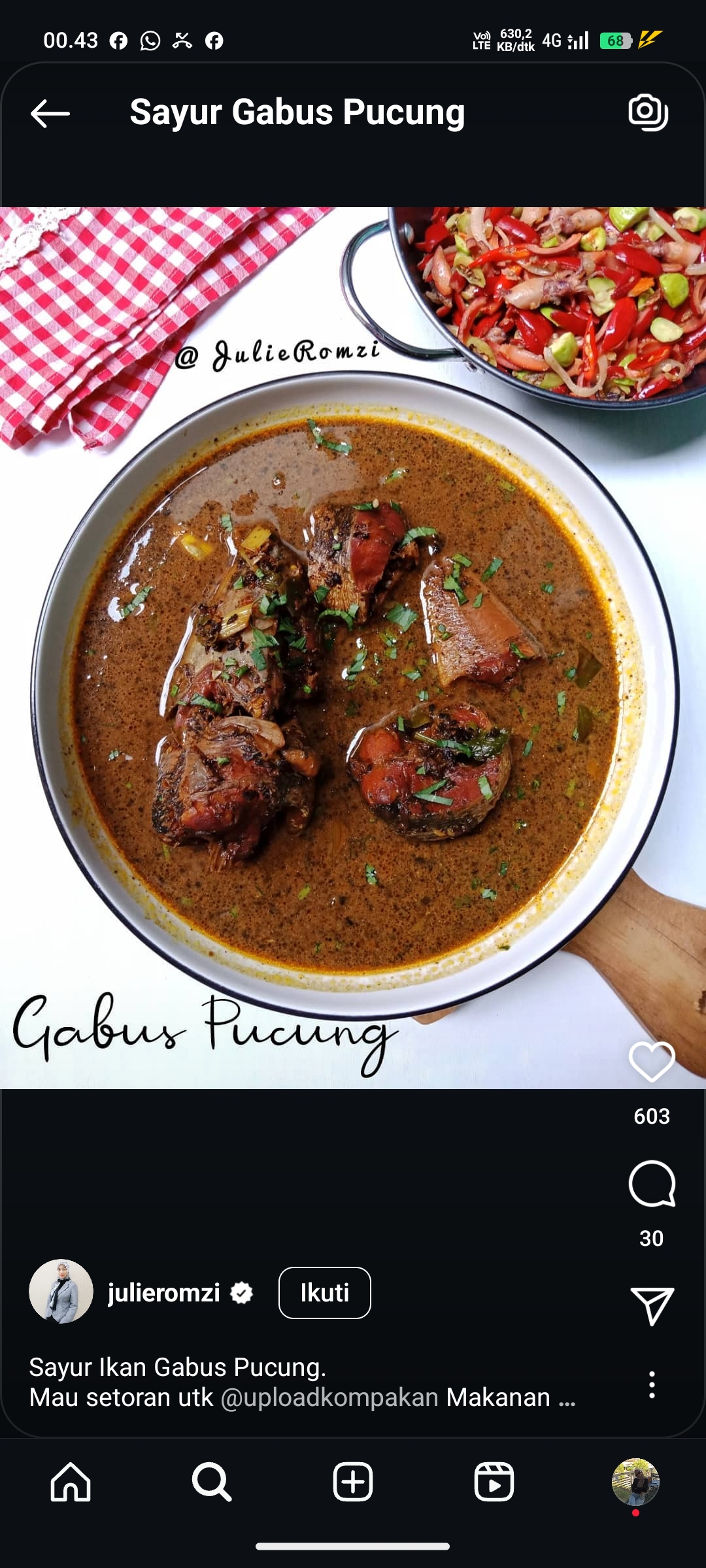 Sayur Gabus Pucung