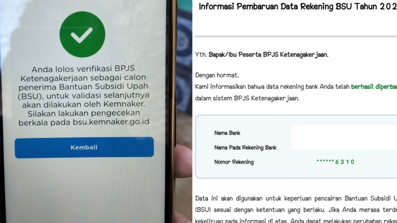 Ilustrasi update rekening BSU