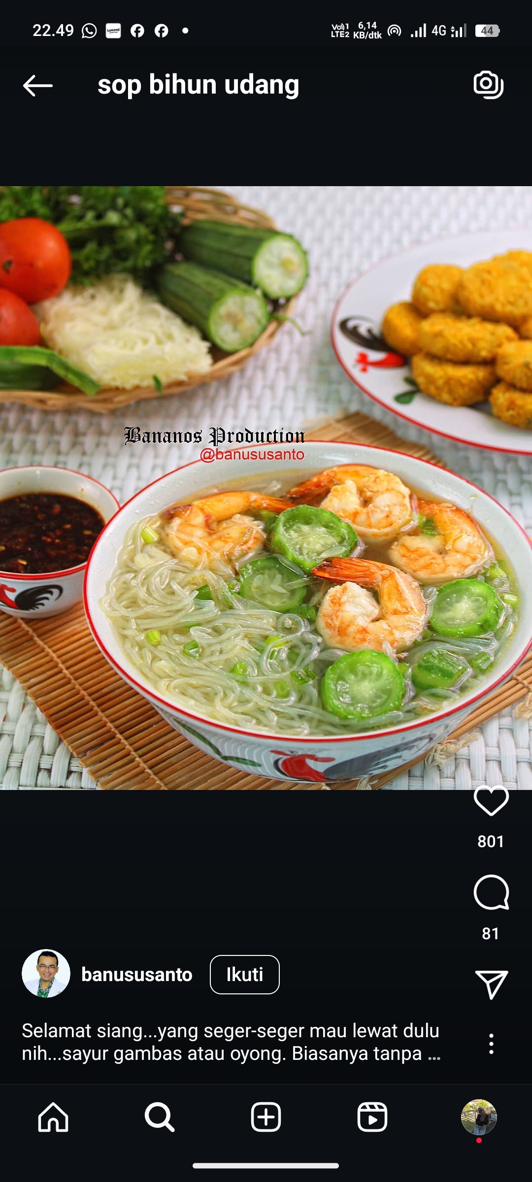 Ilustrasi Sop Bihun Udang