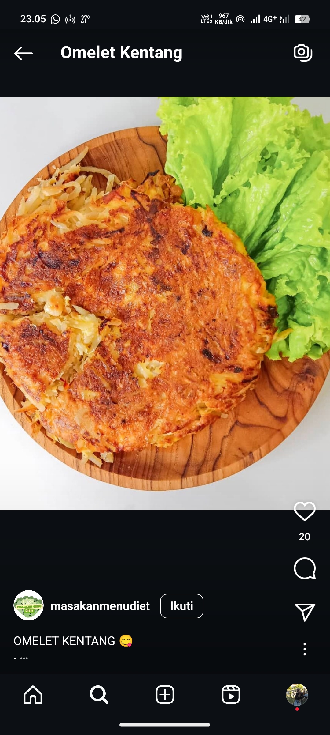 Ilustrasi Omelet Kentang