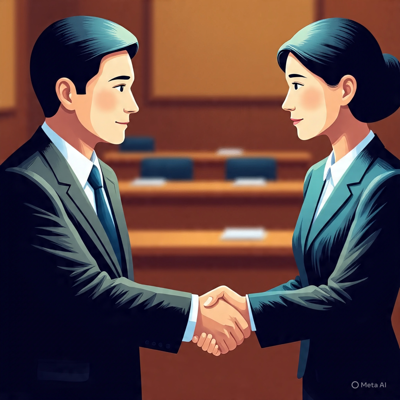Sidang perkara dugaan tindak pidana kekerasan seksual atau pornografi berakhir damai. (ILUSTRASI: META AI)