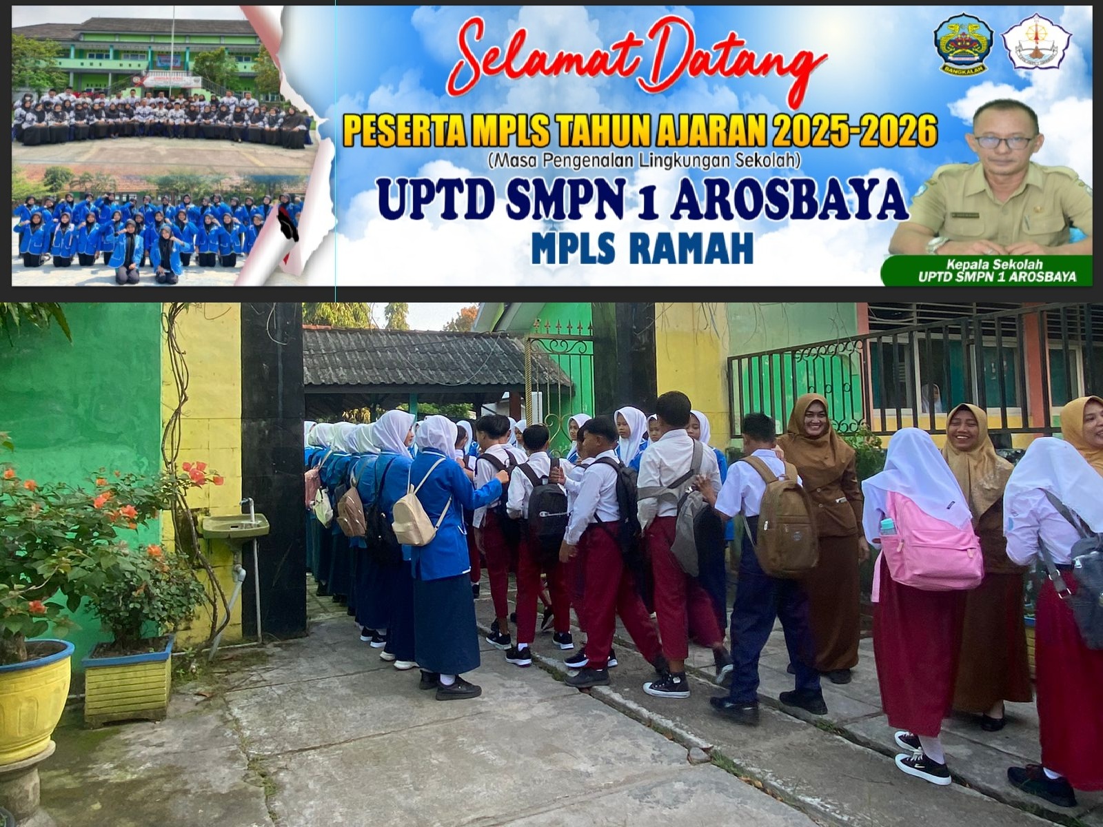 UPTD SMPN 1 Arosbaya Bangkalan Sambut Siswa Baru dengan 5S