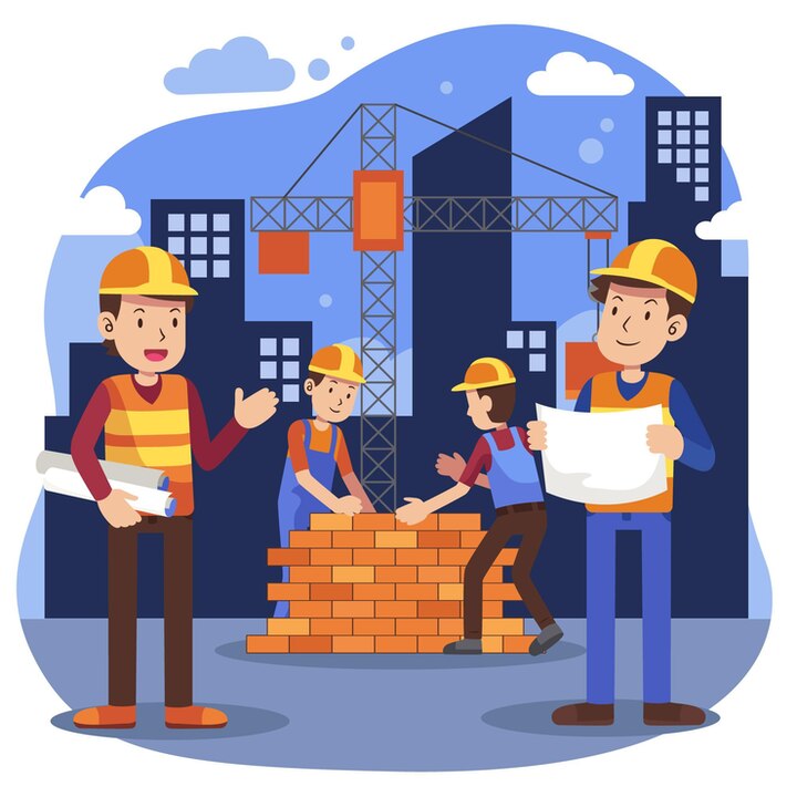 Ilustrasi pembangunan konstruksi. (Freepik.com)