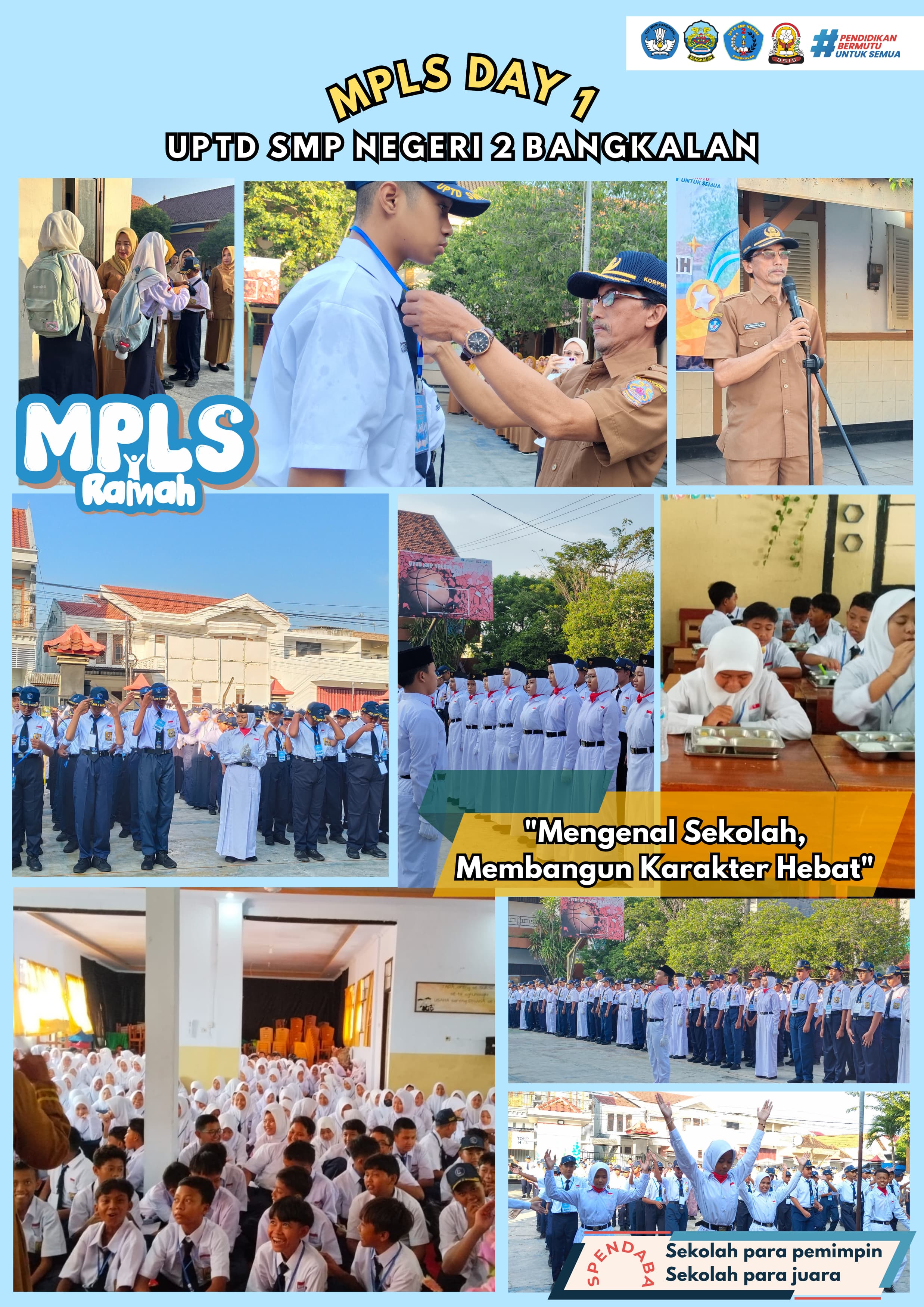 KOMPAK: Siswa UPTD SMPN 2 Bangkalan mengikuti MPLS kemarin.