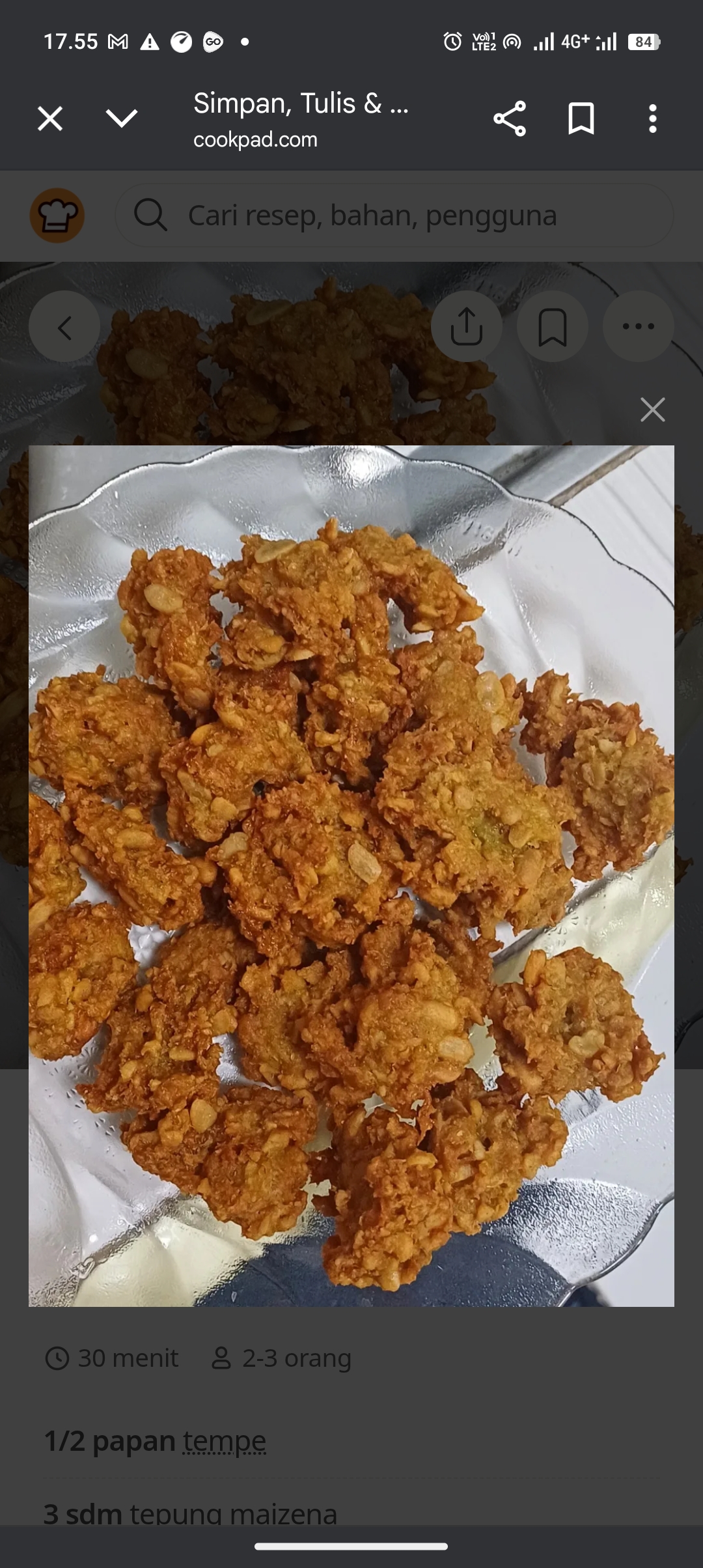Perkedel tempe yang enak