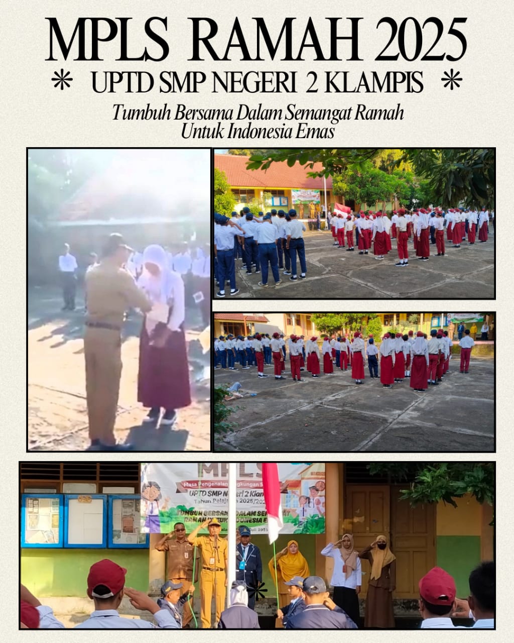 GENERASI EMAS: Siswa baru kegiatan MPLS