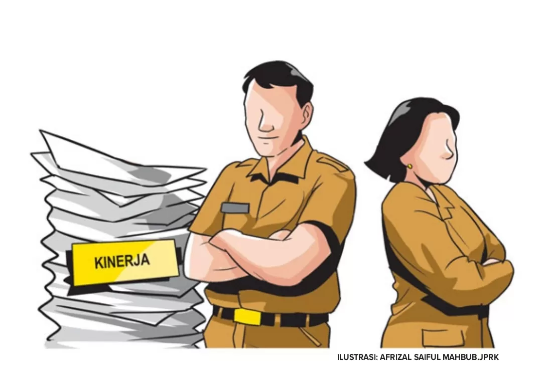 Ilustrasi Aparatur Sipil Negara. (Ilustrasi: Afrizal Saiful Mahbub/JPRK)