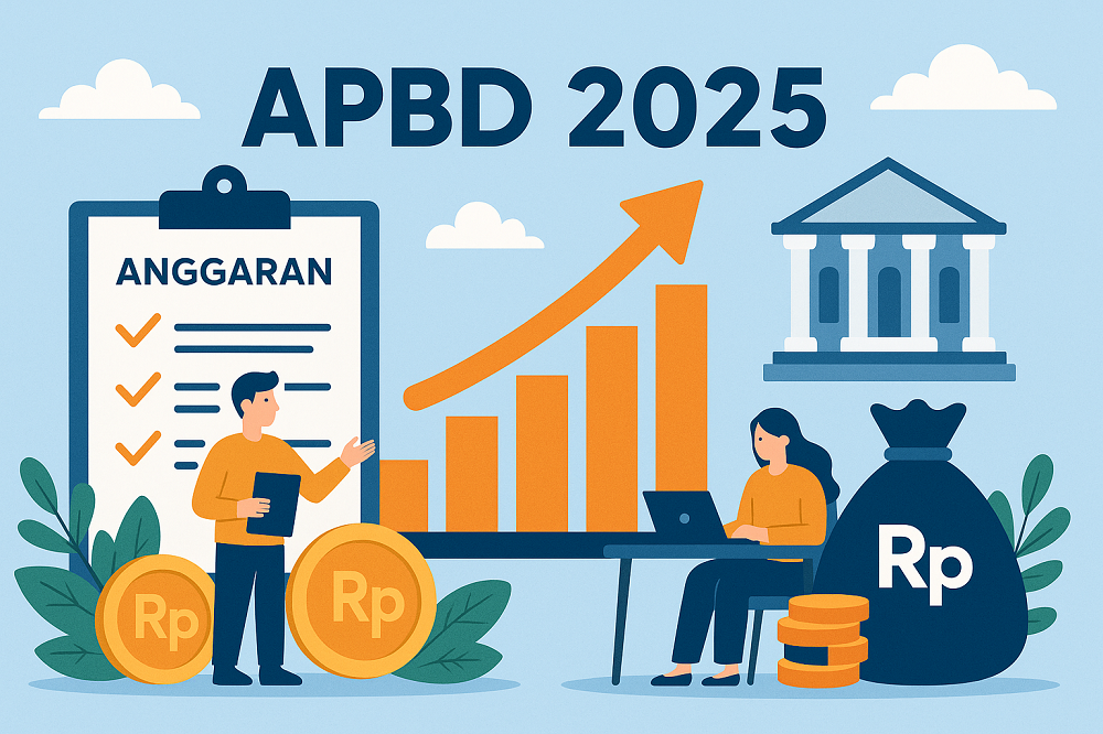 ilustrasi grafik dan pemantaun APBD 2025 Kabupaten Pamekasan