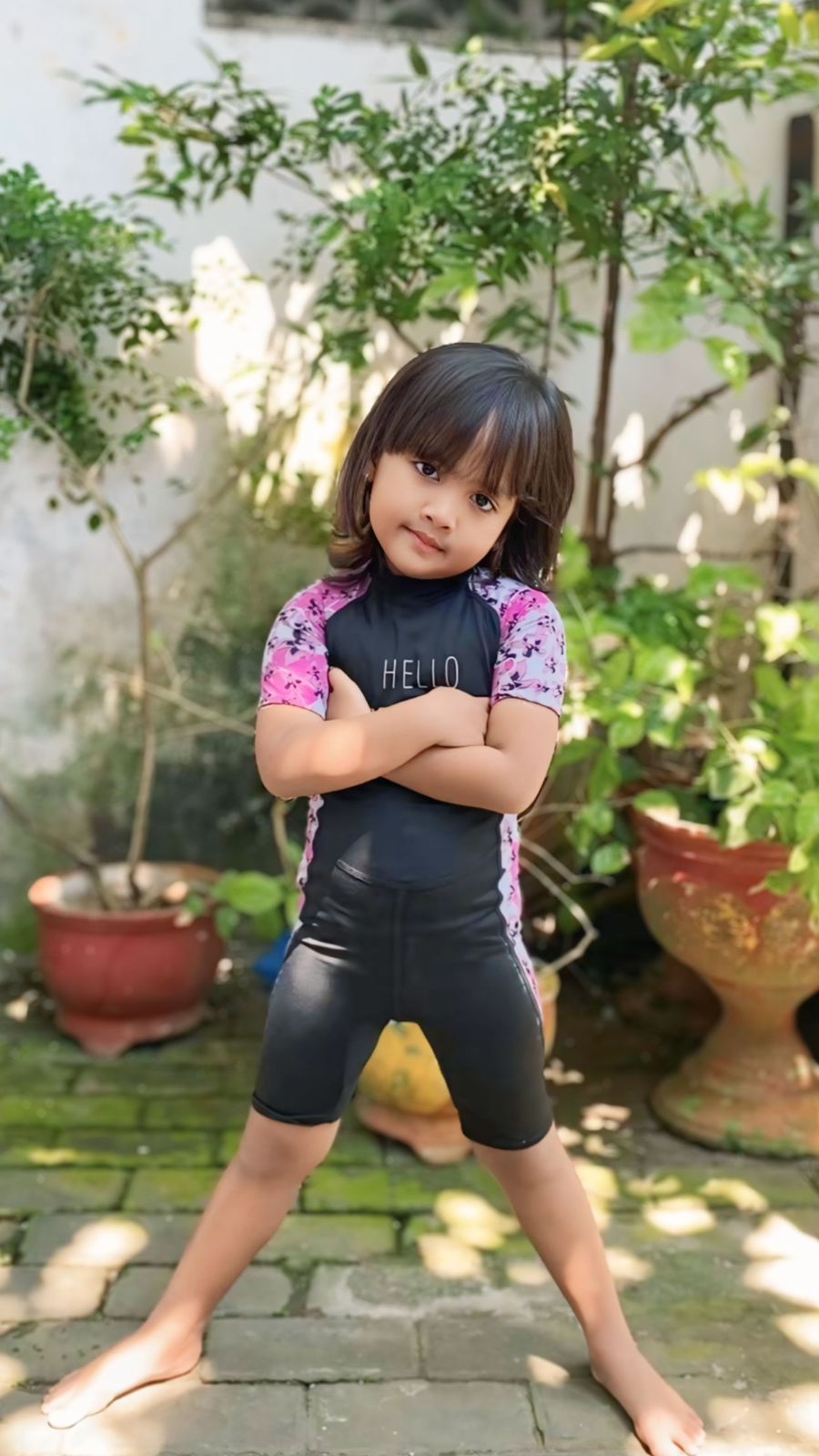 POTENSIAL: Aluna Putri Kenanga Herdiyansyah berpose sebelum bertanding dalam Suramadu Cup, Sabtu (26/7).